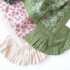 BELEH �٥졧100��Hand Woven Silk scarve �ץ꡼�ĥإॷ�륯�ץ��ȥ������ա�Ecru��Green��