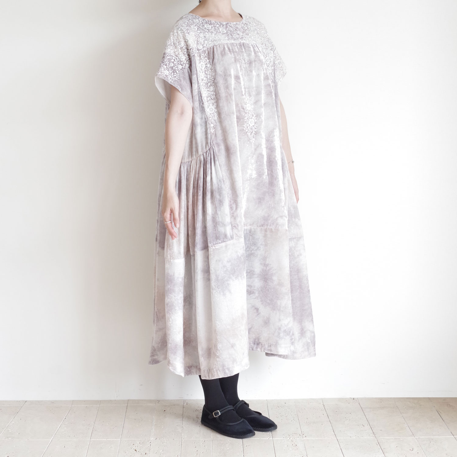 AODRESS �����ɥ쥹 : snow mexico side gather dress �ɏ�ץ٥�٥åȥ��ԡ���