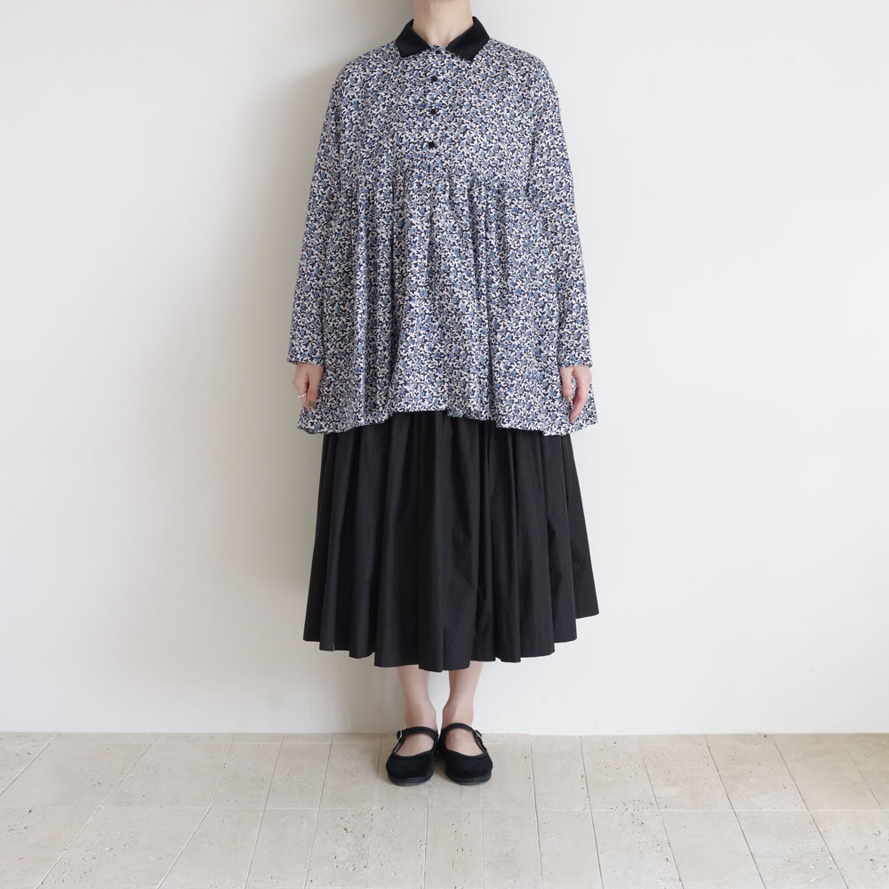 R&D.M.Co- ������ɥޥ󥺥ơ��顼 : OLD BLUE WAIST GATHER BLOUSE ��ͥ�ץ��ȥ��㥶���֥饦��