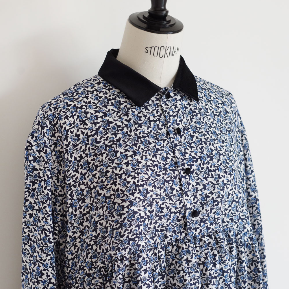 R&D.M.Co- ������ɥޥ󥺥ơ��顼 : OLD BLUE WAIST GATHER BLOUSE ��ͥ�ץ��ȥ��㥶���֥饦��