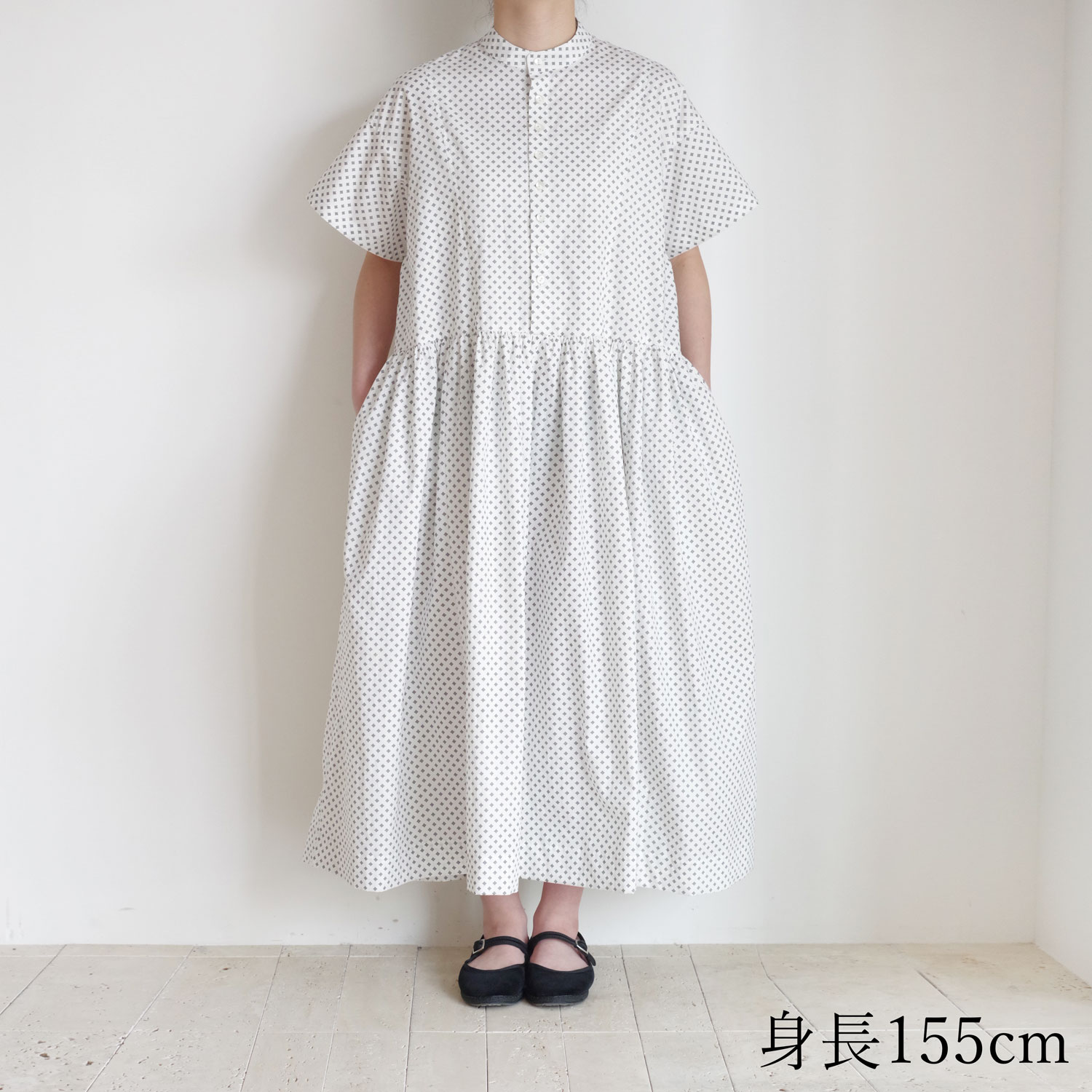 the last flower of the afternoon : Ǥ half sleeve shirt dress