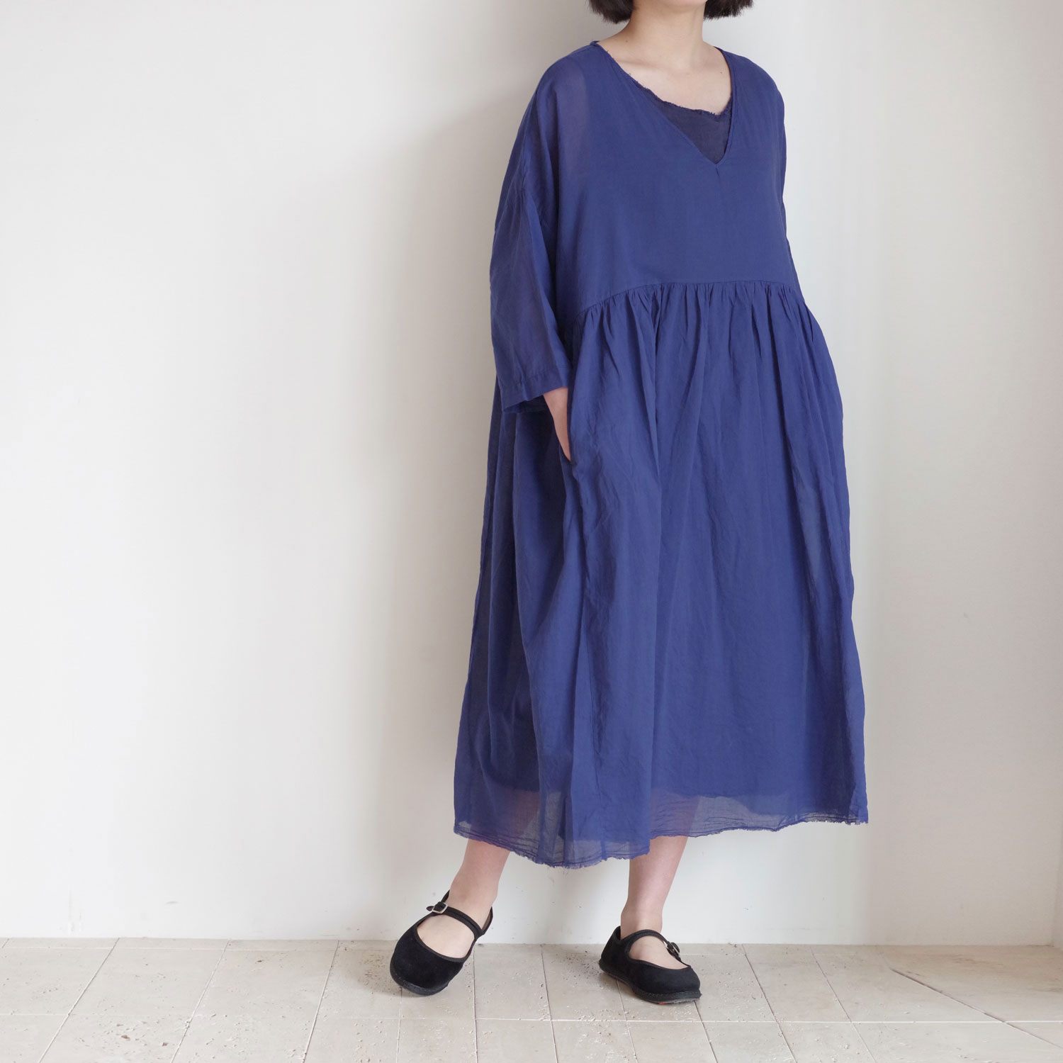 H+ HANNOH WESSEL ���å���ץ�她���Ρ��������� : DRESS Robby(MARINE) V�ͥå����ԡ���