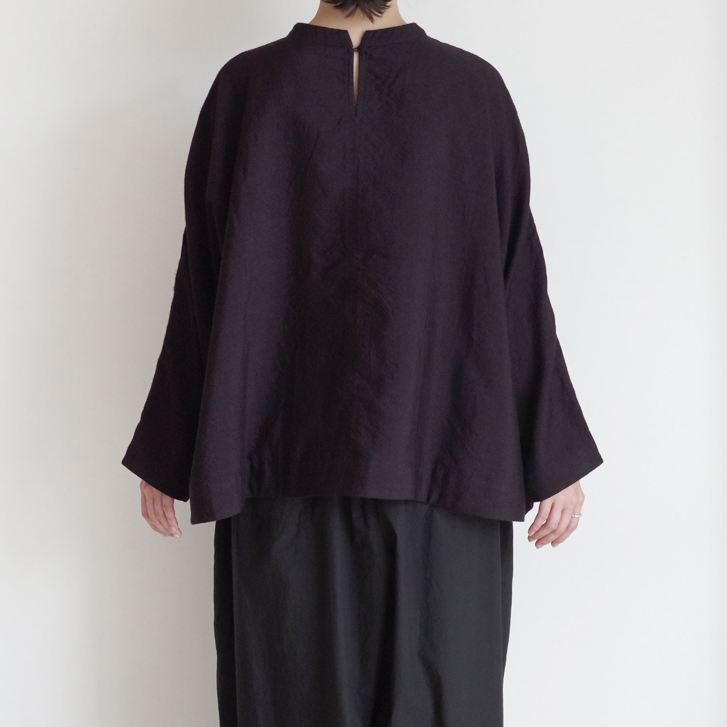 AODRESS �����ɥ쥹 : full folitage lights mock neck blouse ��å��ͥå��֥饦��
