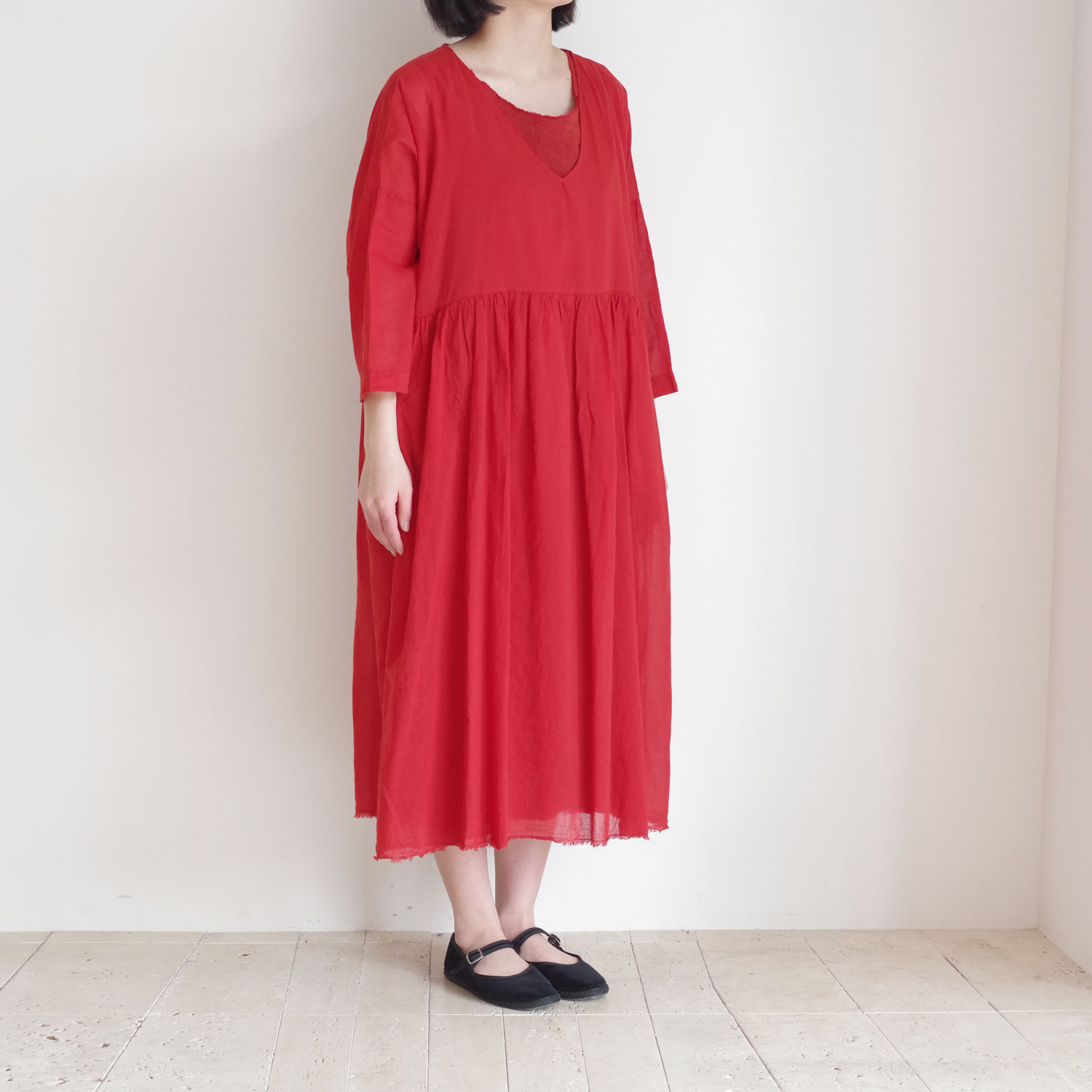 H+ HANNOH WESSEL ���å���ץ�她���Ρ��������� : DRESS Robby(VERMILLION) V�ͥå����ԡ���