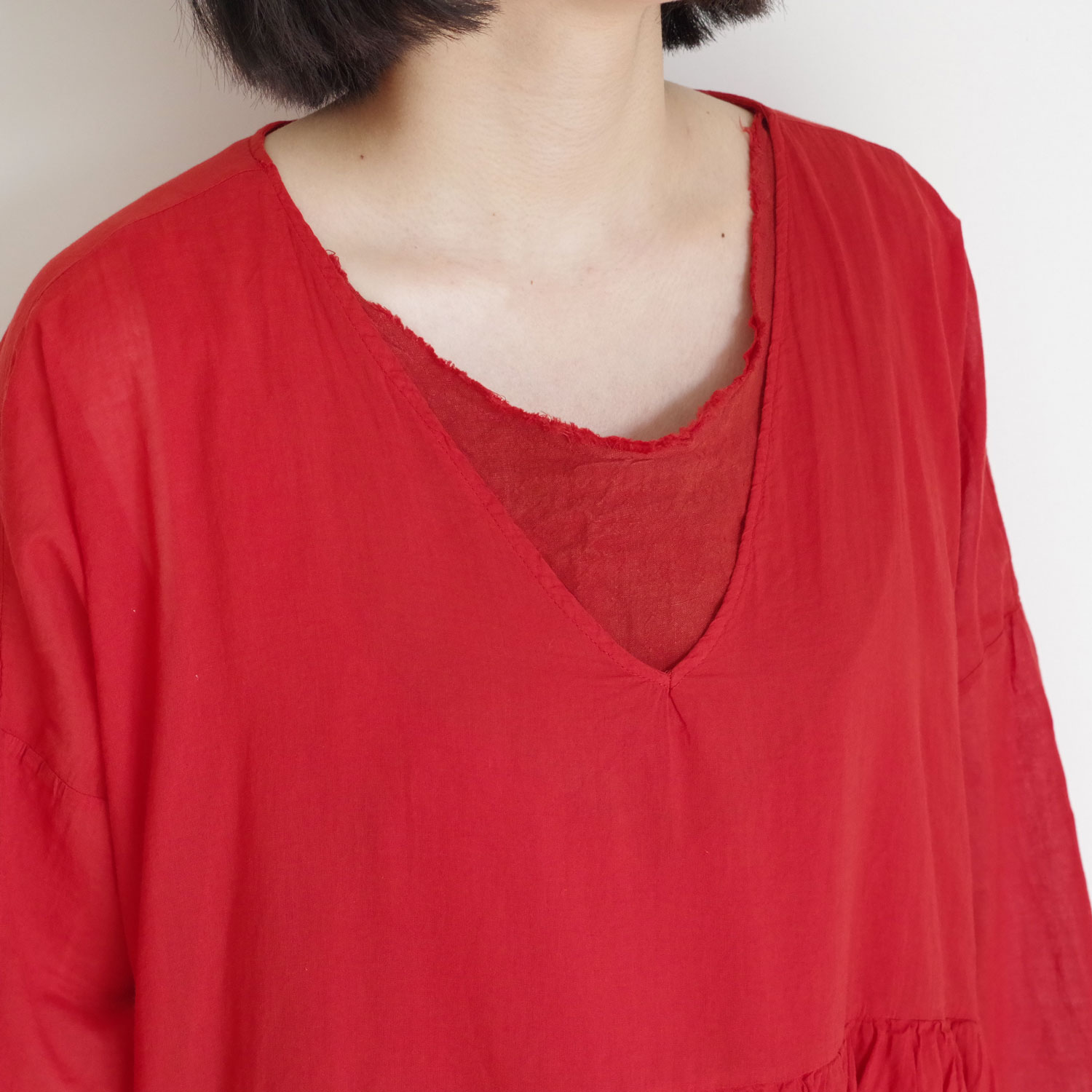 H+ HANNOH WESSEL ���å���ץ�她���Ρ��������� : DRESS Robby(VERMILLION) V�ͥå����ԡ���