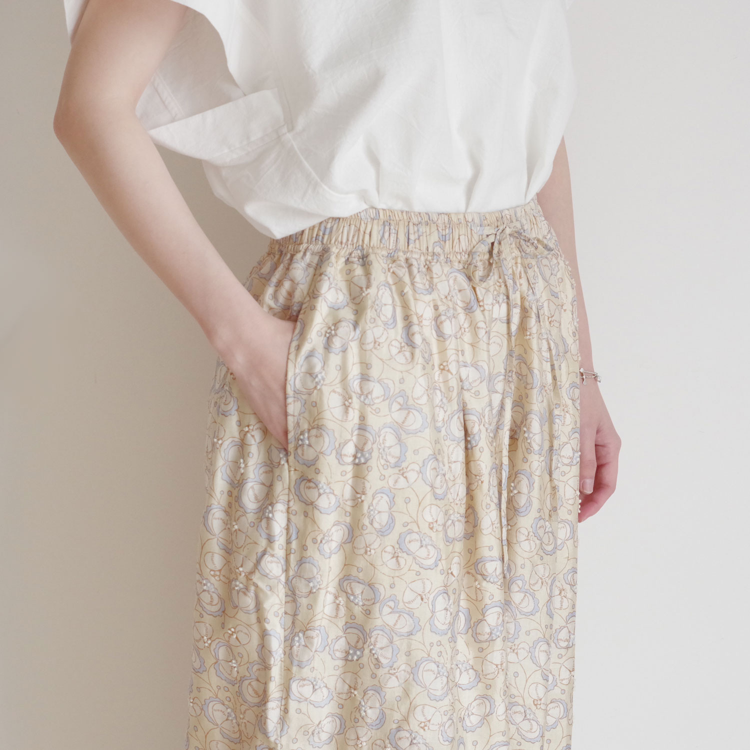 BUNON �֥Υ� : Embroidery TuckPants �ɽ����å��ѥ��