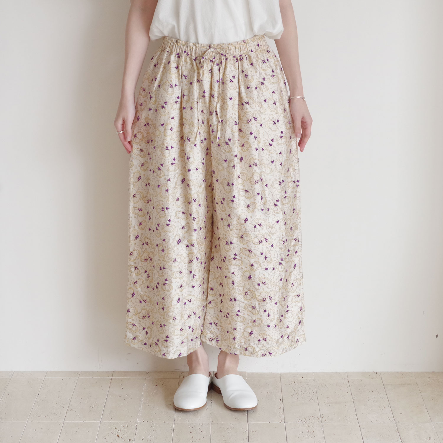 BUNON �֥Υ� : Embroidery TuckPants �ɽ����å��ѥ��
