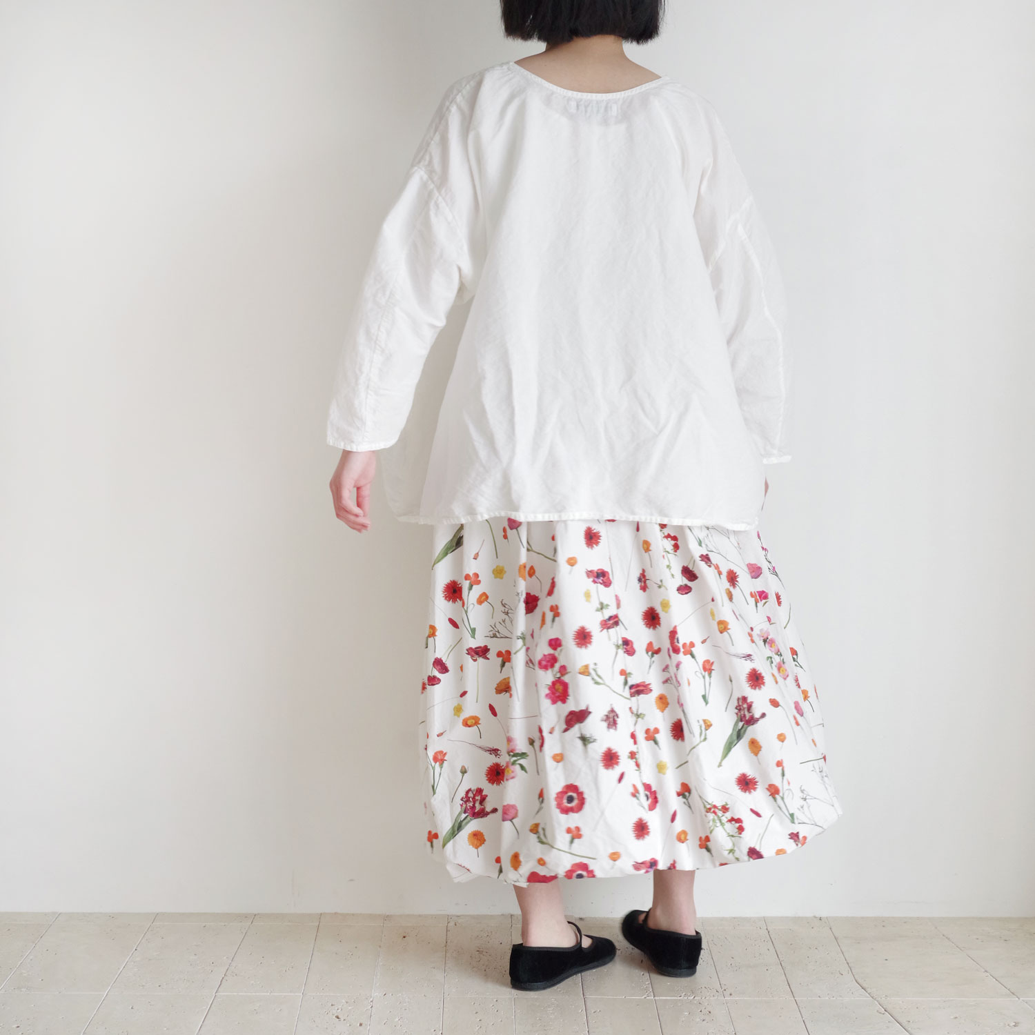 H+ HANNOH WESSEL ���å���ץ�她���Ρ��������� : SKIRT Print Jamila �ե��ץ��ȥХ롼�󥹥�����