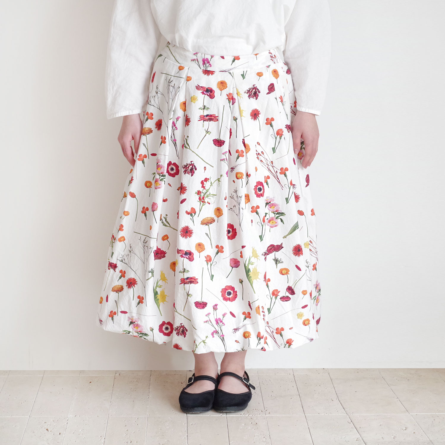 H+ HANNOH WESSEL ���å���ץ�她���Ρ��������� : SKIRT Print Jamila �ե��ץ��ȥХ롼�󥹥�����