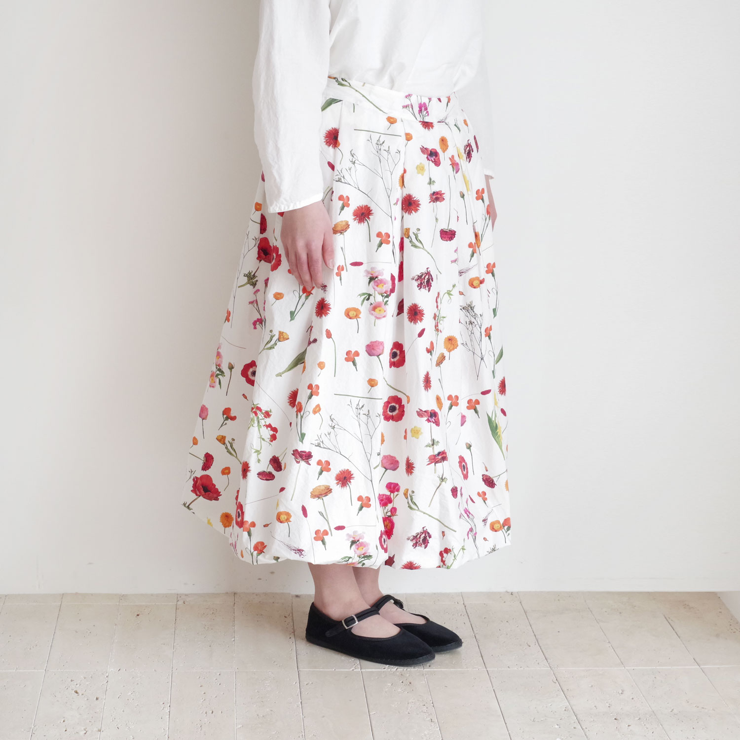 H+ HANNOH WESSEL ���å���ץ�她���Ρ��������� : SKIRT Print Jamila �ե��ץ��ȥХ롼�󥹥�����