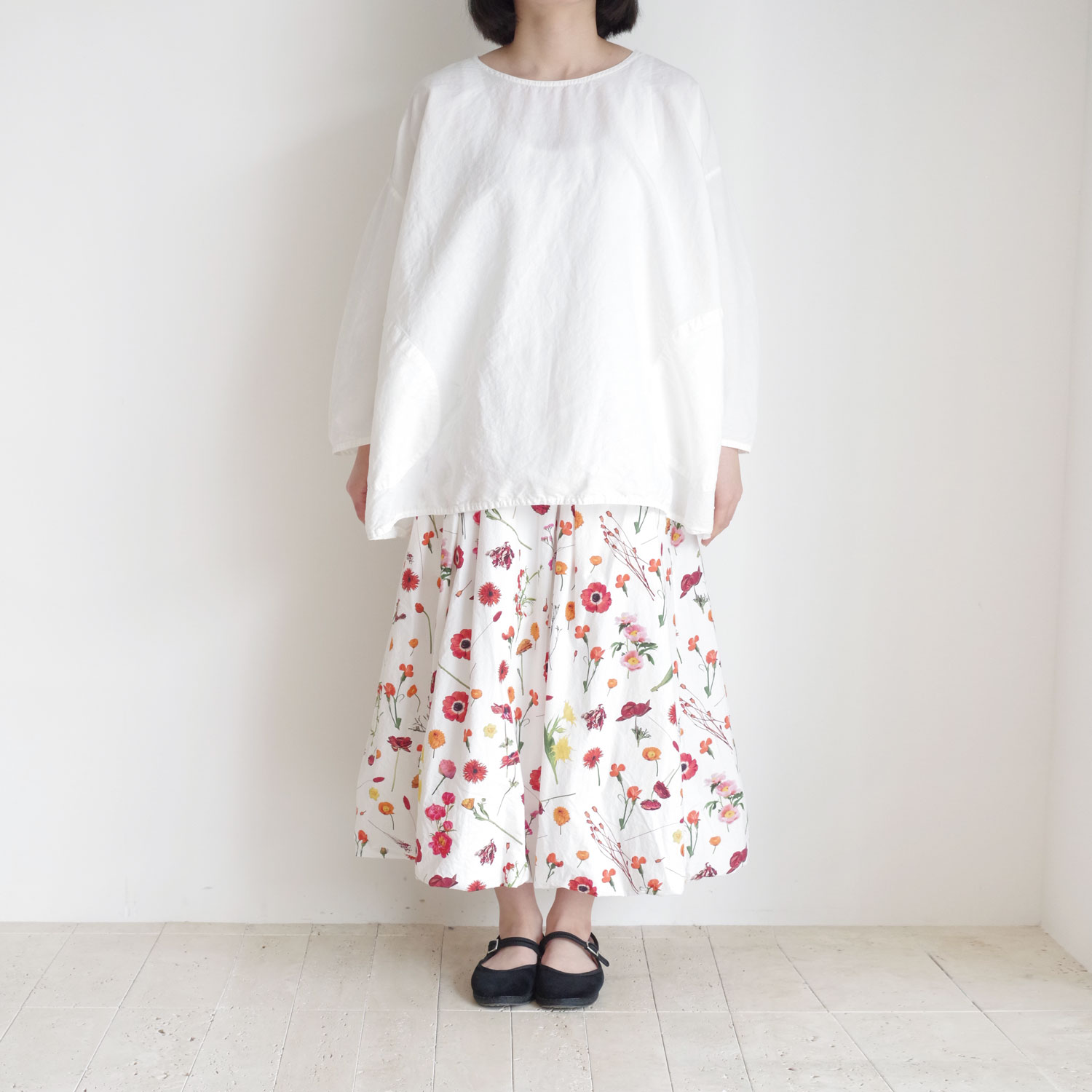 H+ HANNOH WESSEL ���å���ץ�她���Ρ��������� : SKIRT Print Jamila �ե��ץ��ȥХ롼�󥹥�����
