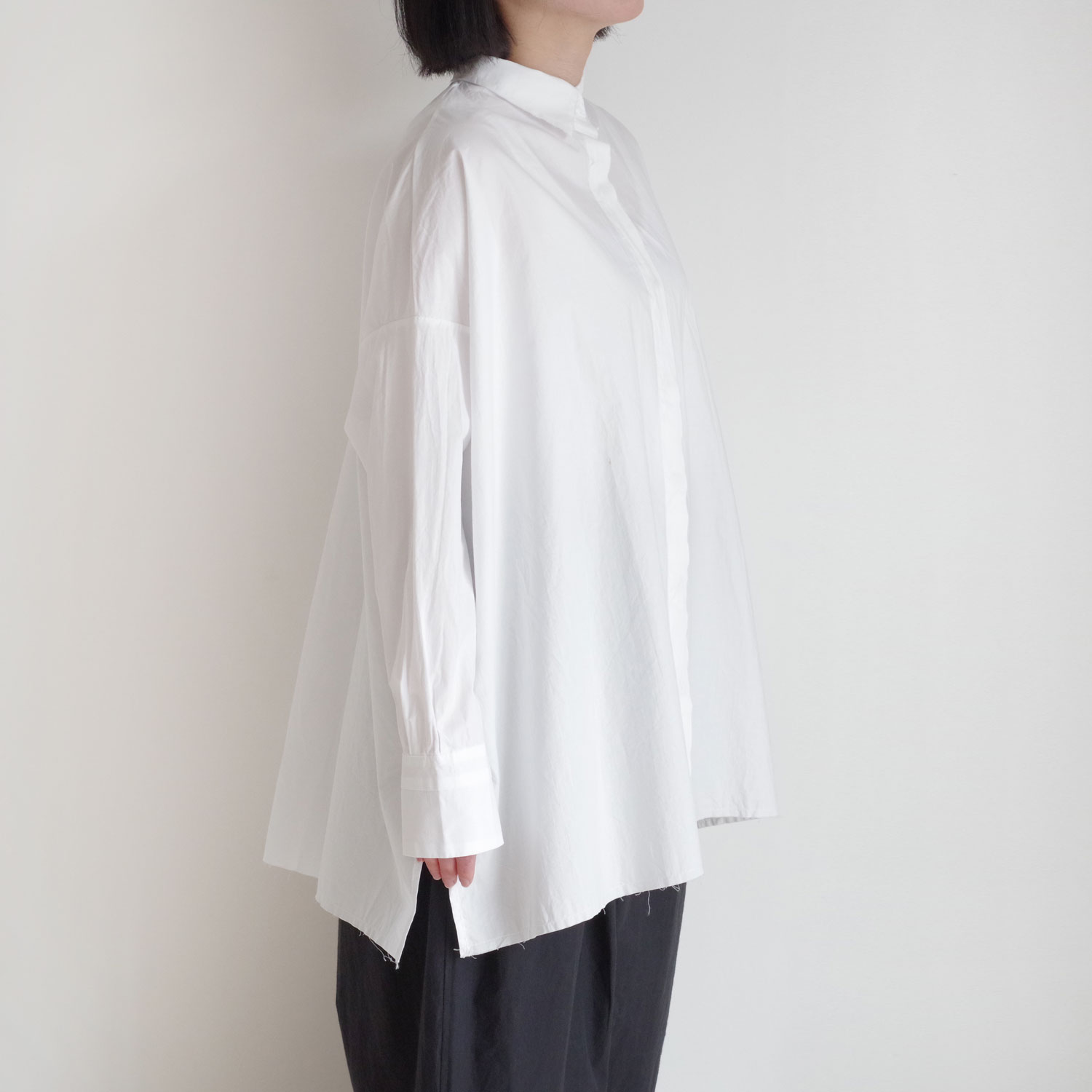 H+ HANNOH WESSEL ���å���ץ�她���Ρ��������� : SHIRT Carletta(White) �ե饤�ե���ȥ磻�ɥ����