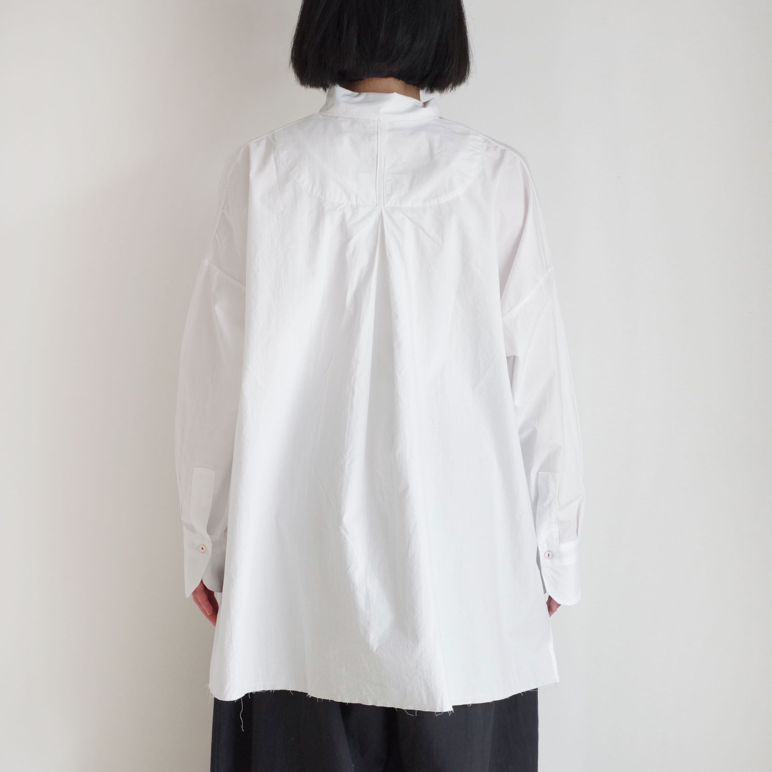 H+ HANNOH WESSEL ���å���ץ�她���Ρ��������� : SHIRT Carletta(White) �ե饤�ե���ȥ磻�ɥ����
