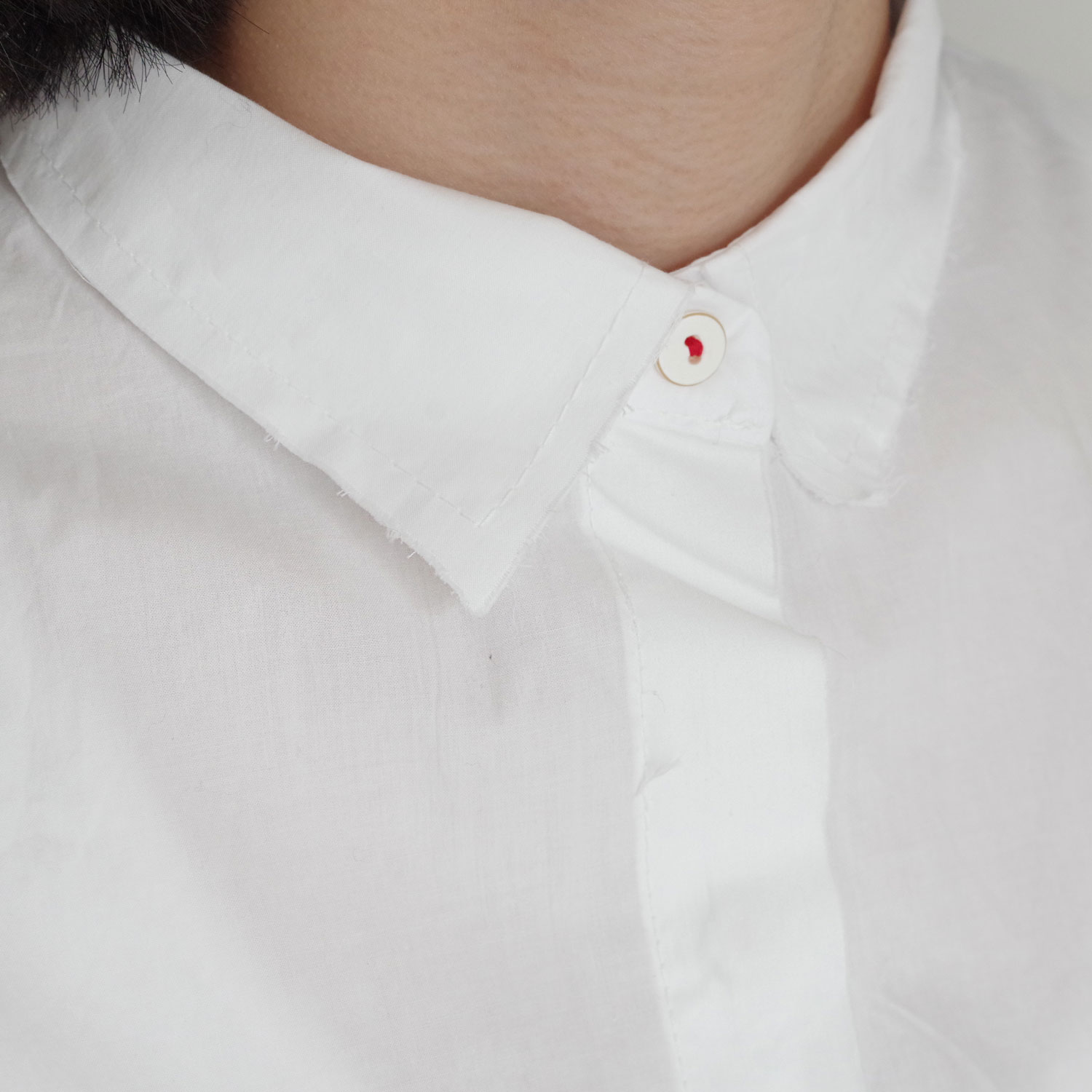 H+ HANNOH WESSEL ���å���ץ�她���Ρ��������� : SHIRT Carletta(White) �ե饤�ե���ȥ磻�ɥ����