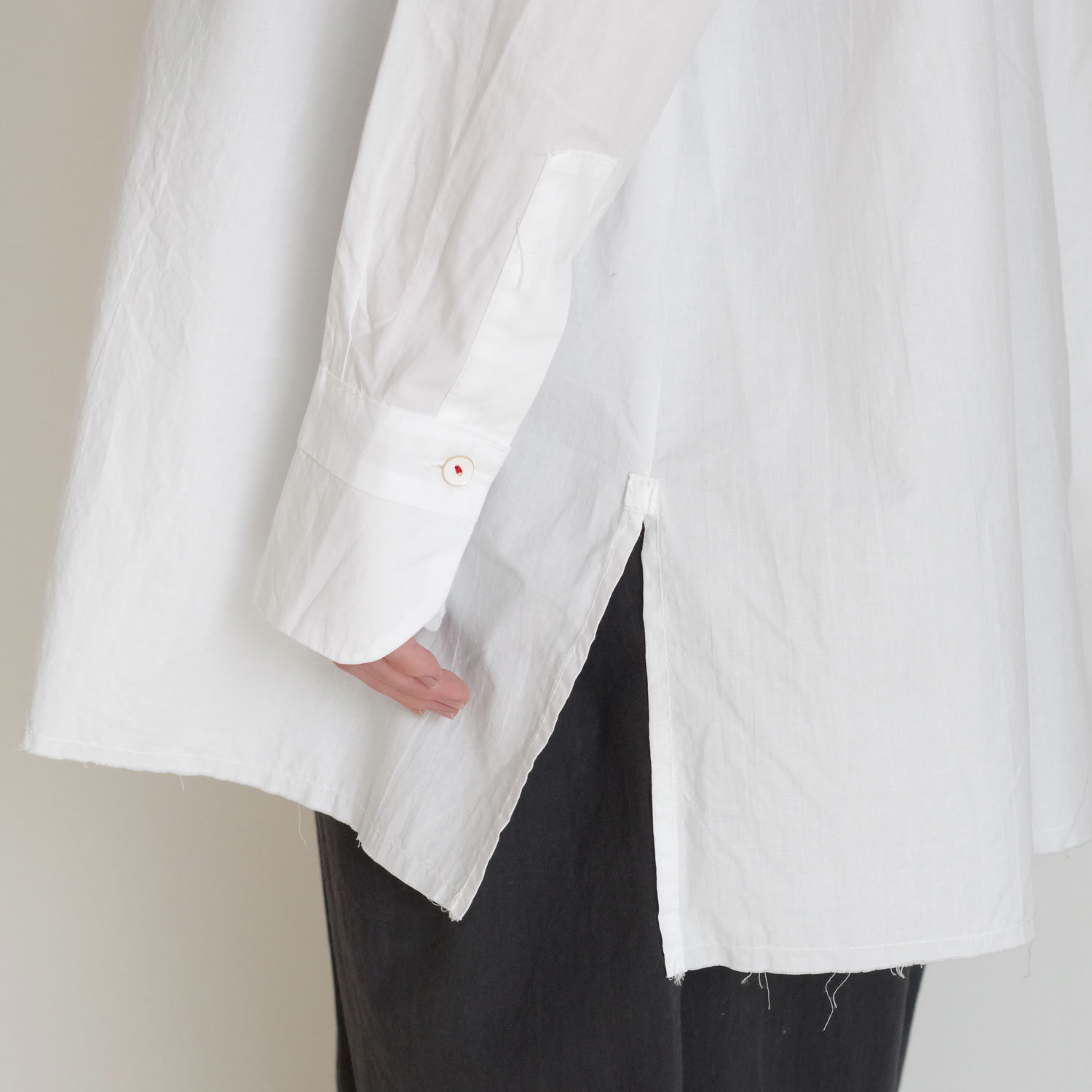 H+ HANNOH WESSEL ���å���ץ�她���Ρ��������� : SHIRT Carletta(White) �ե饤�ե���ȥ磻�ɥ����