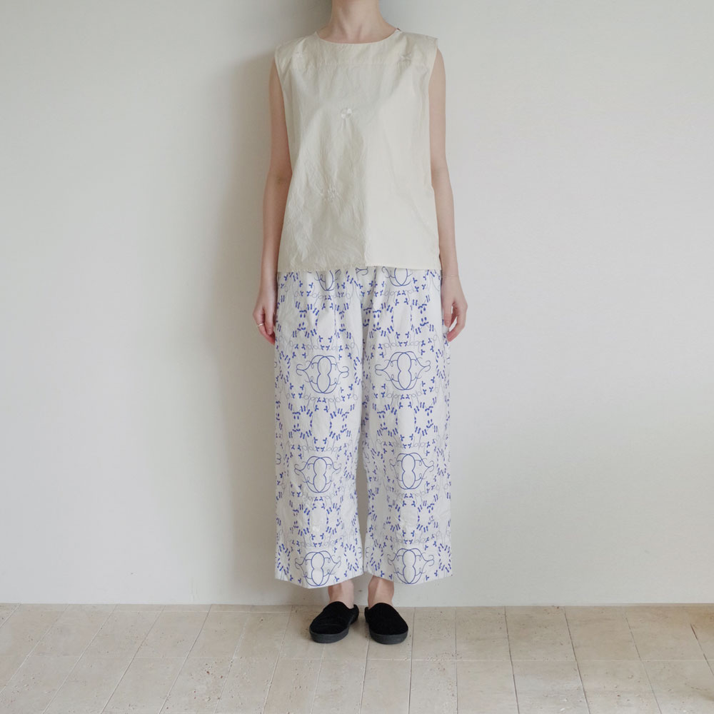 AODRESS �����ɥ쥹 : ��purana�� emb pajama pants ����֥������꡼�ץ��ȥ磻�ɥѥ��