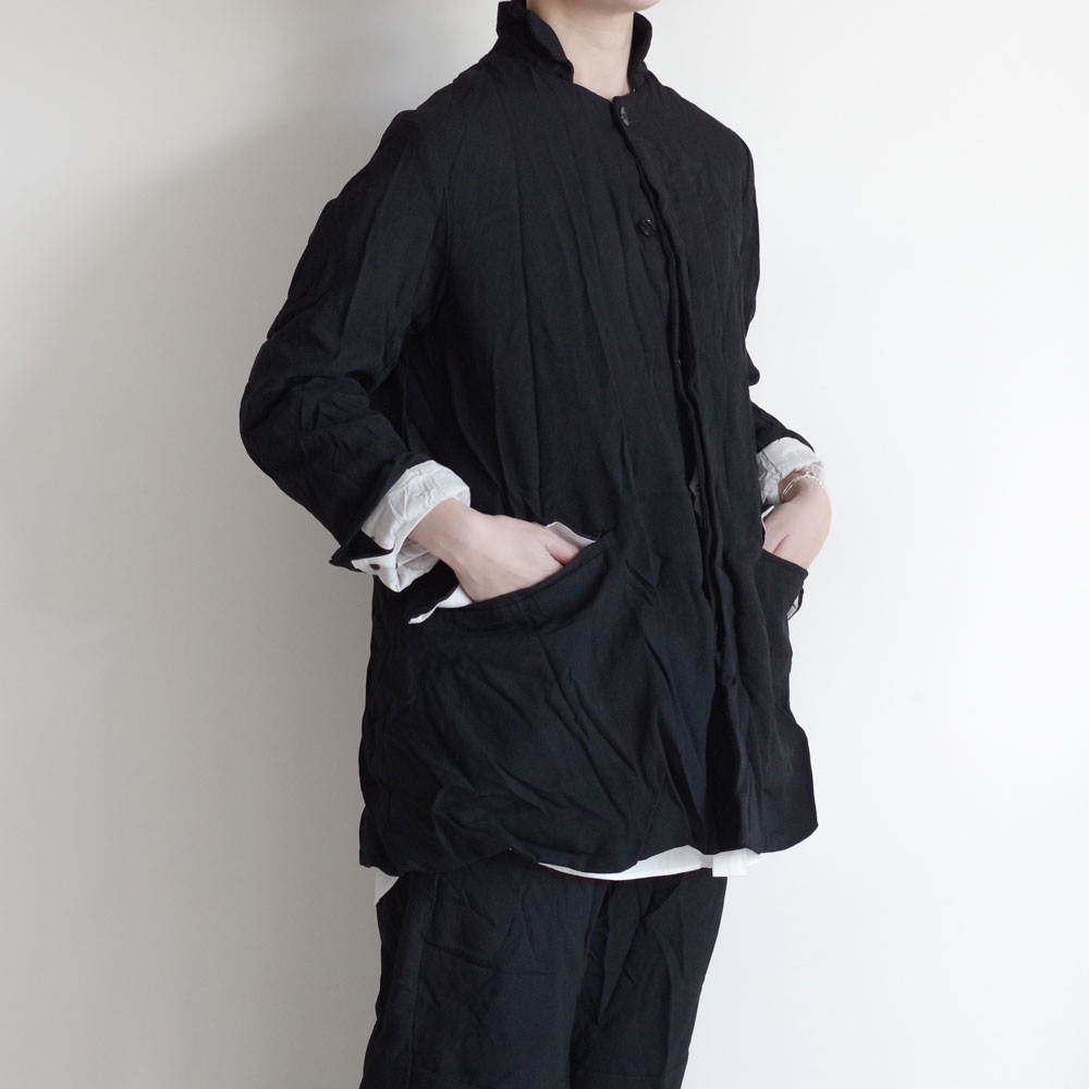 GARMENT REPRODUCTION OF WORKERS : PEDDLERS COAT dry black ڥɥ顼 ɥ饤֥å