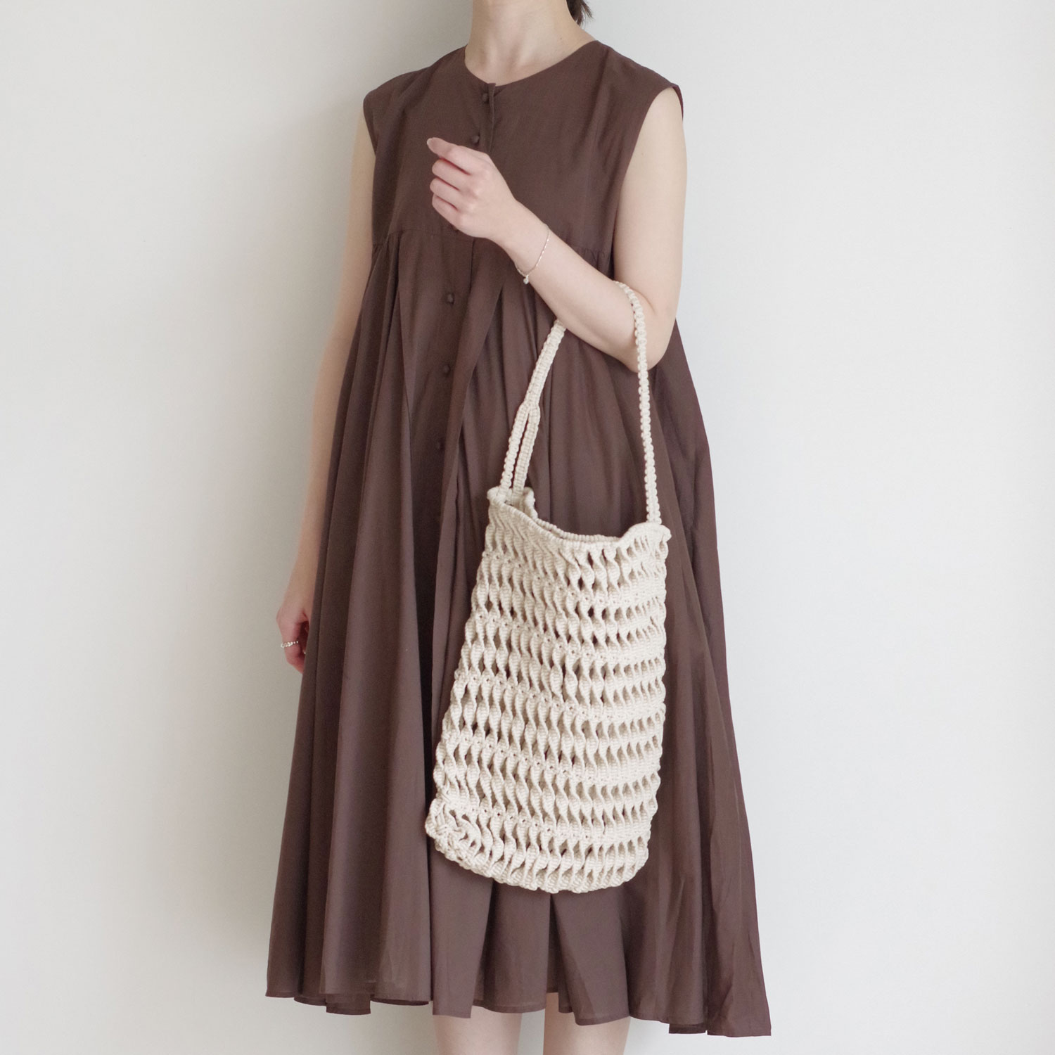 Khadi and Co カディーアンドコー : GRID ロープ編みバッグ | Bag