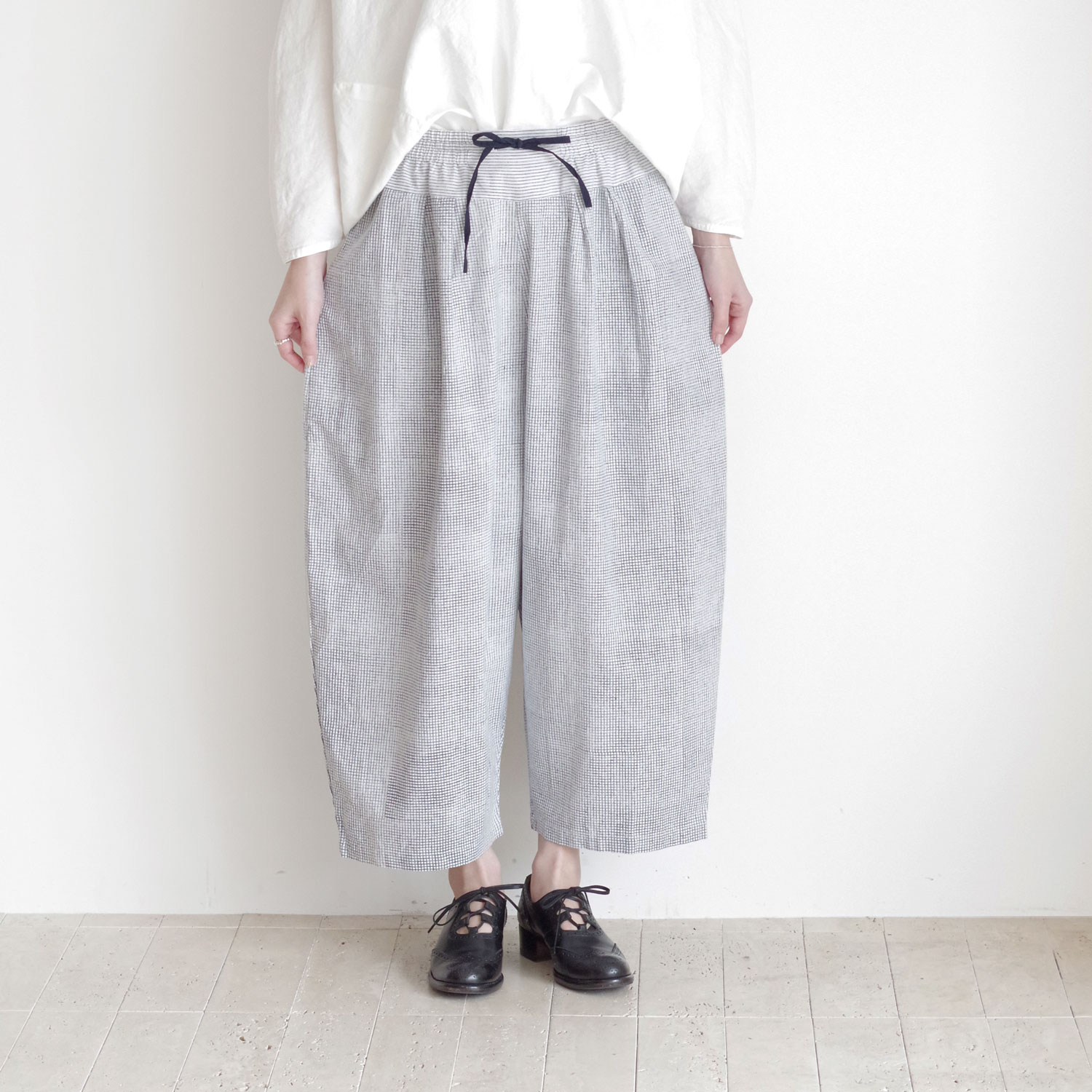 Khadi and Co カディーアンドコー : STAR(BLUE GRID) パンツ | Bottoms