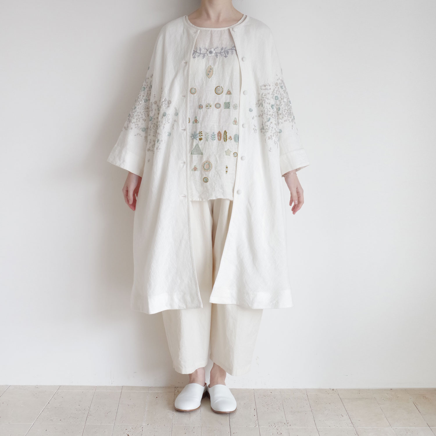 AODRESS �����ɥ쥹 : sprayed NIWA northern sequins coocoon coat �ɽ�������