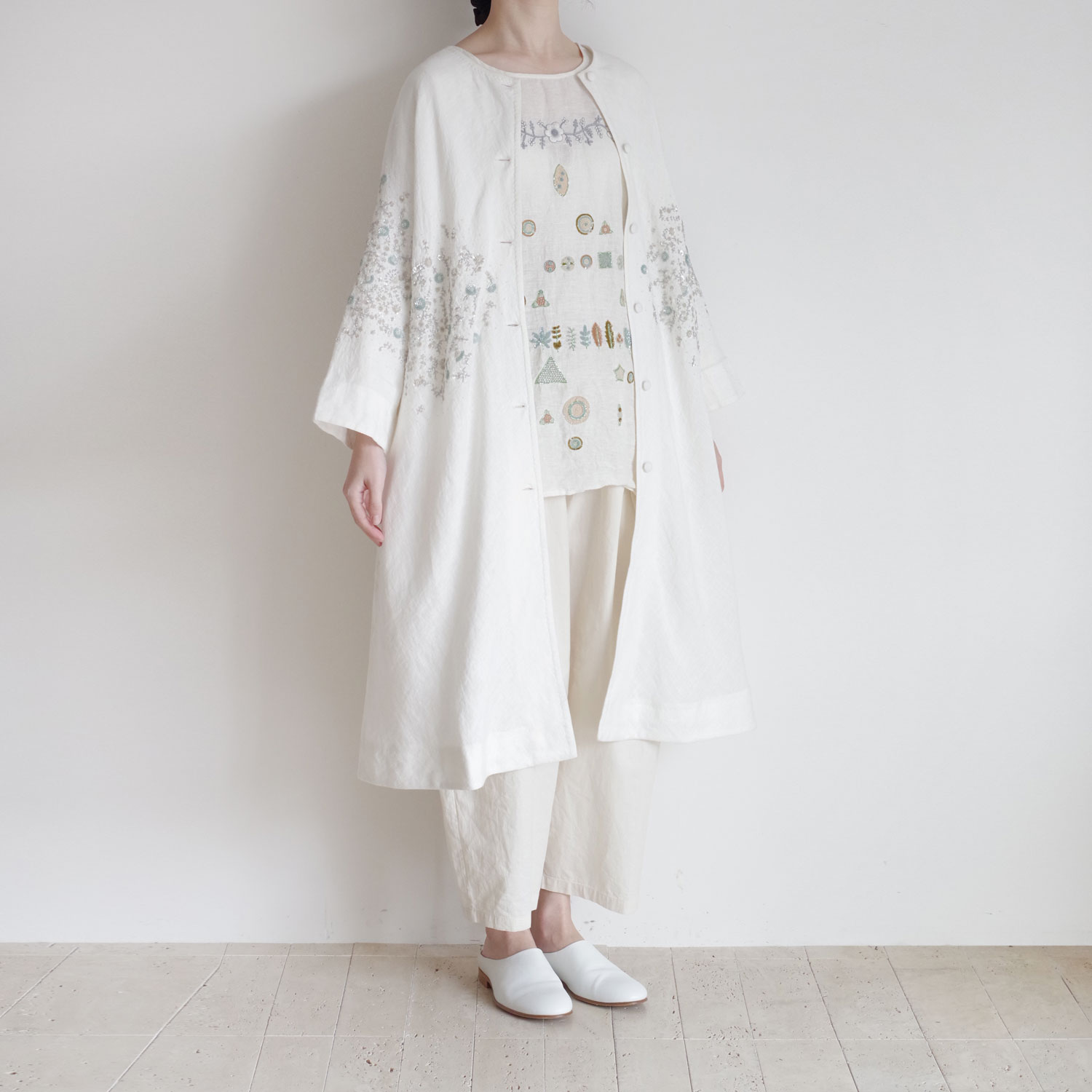 AODRESS �����ɥ쥹 : sprayed NIWA northern sequins coocoon coat �ɽ�������