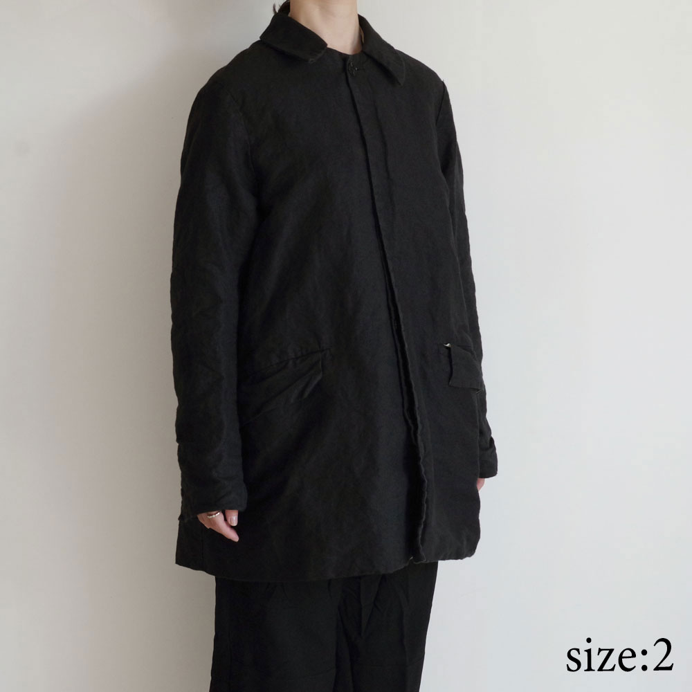 GARMENT REPRODUCTION OF WORKERS : PEDDLERS COAT BAL COLLAR (WASABI BLACK)