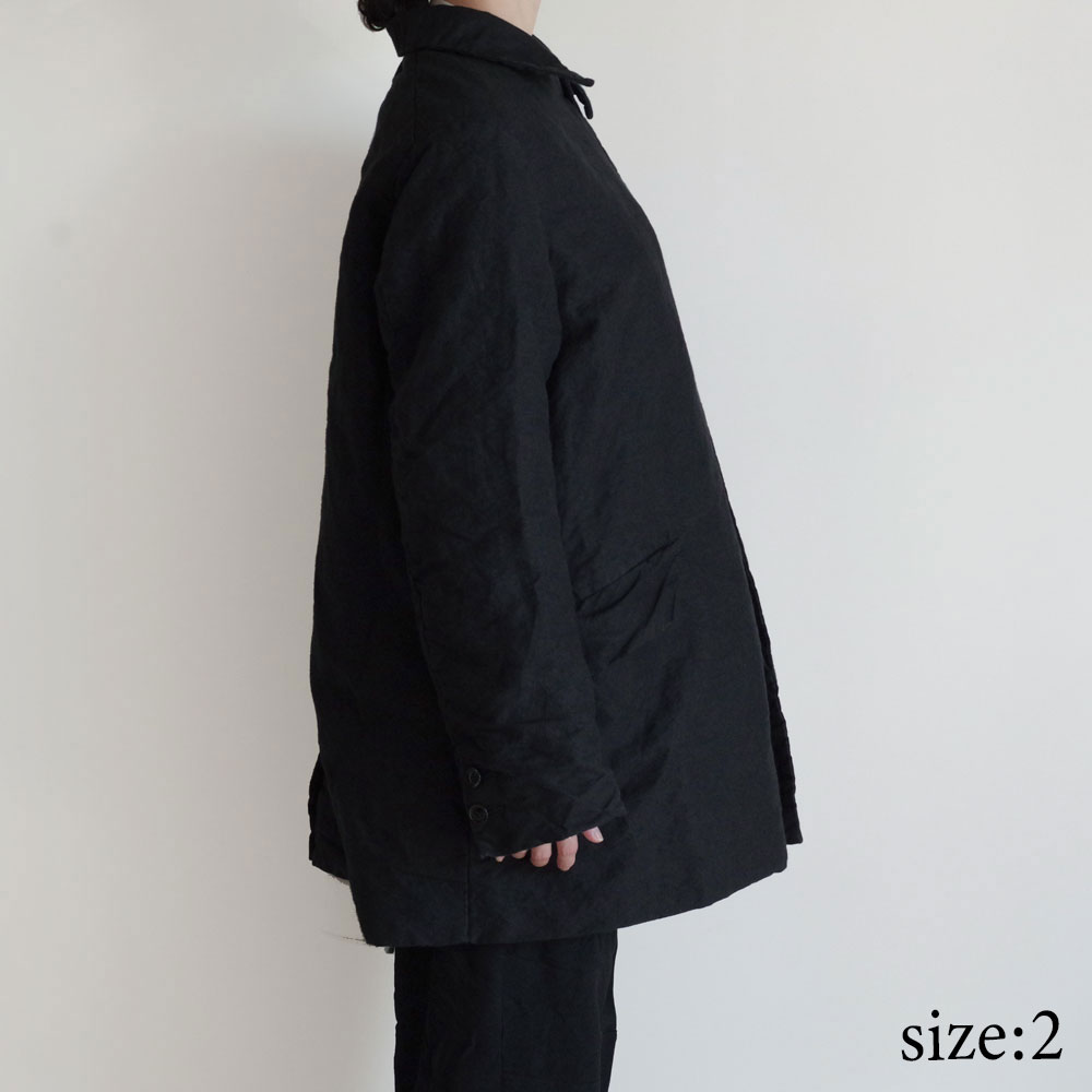GARMENT REPRODUCTION OF WORKERS : PEDDLERS COAT BAL COLLAR (WASABI BLACK)