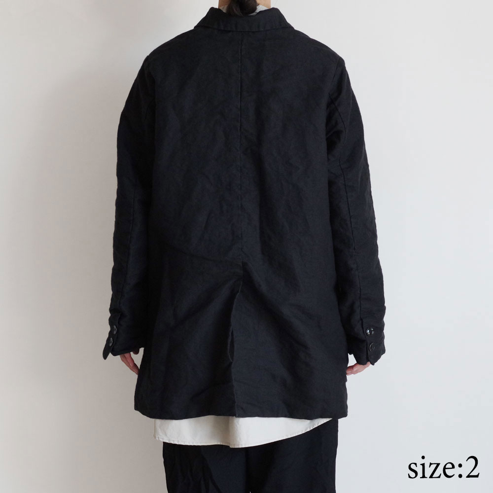 GARMENT REPRODUCTION OF WORKERS : PEDDLERS COAT BAL COLLAR (WASABI BLACK)