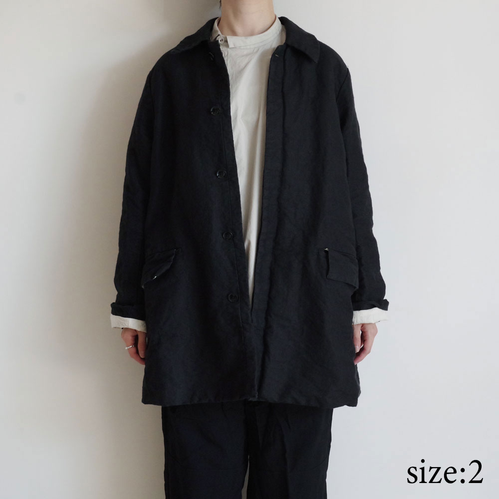 GARMENT REPRODUCTION OF WORKERS : PEDDLERS COAT BAL COLLAR (WASABI BLACK)