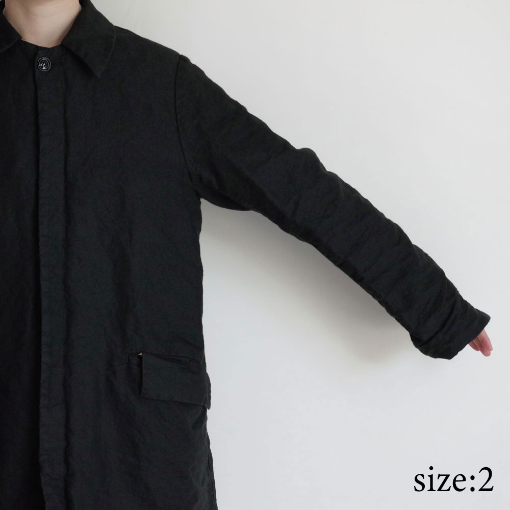 GARMENT REPRODUCTION OF WORKERS : PEDDLERS COAT BAL COLLAR (WASABI BLACK)