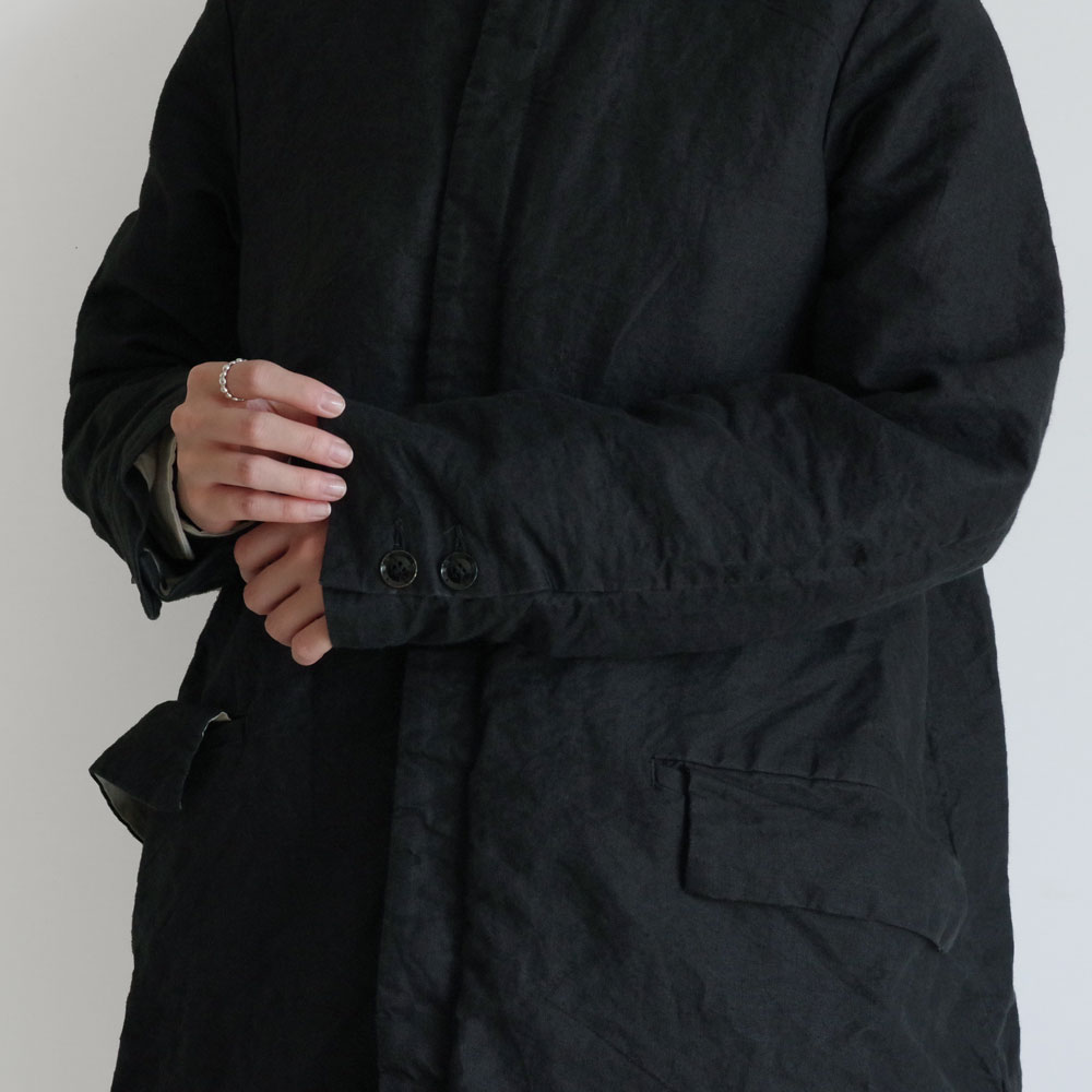 GARMENT REPRODUCTION OF WORKERS : PEDDLERS COAT BAL COLLAR (WASABI BLACK)