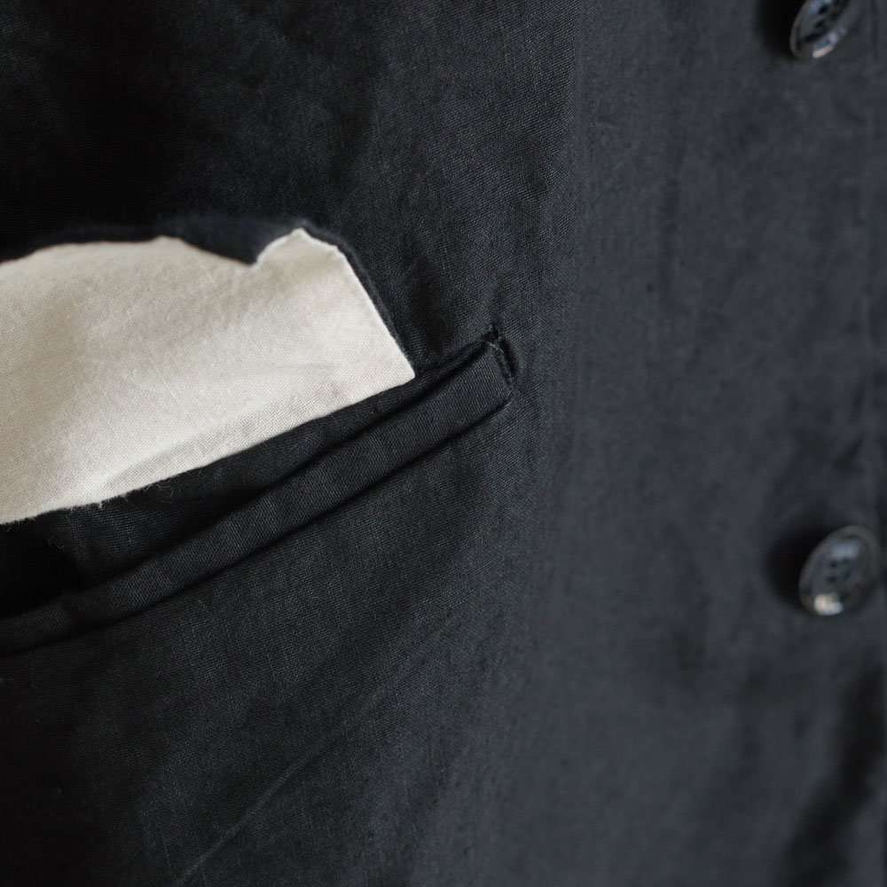 GARMENT REPRODUCTION OF WORKERS : PEDDLERS COAT BAL COLLAR (WASABI BLACK)