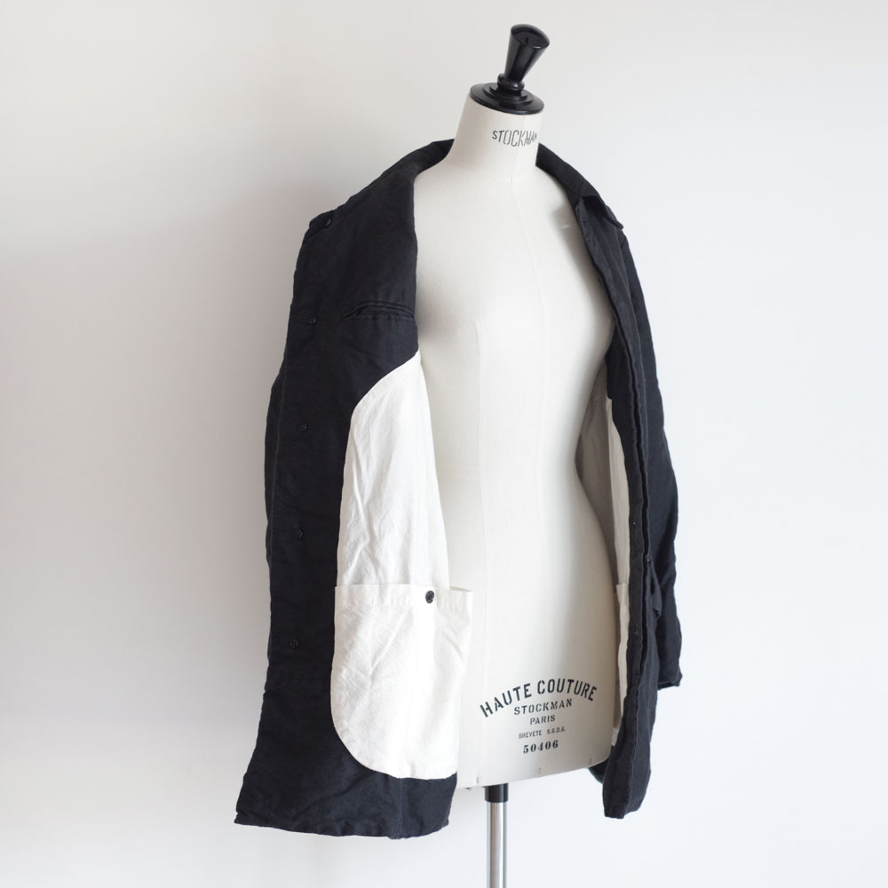 GARMENT REPRODUCTION OF WORKERS : PEDDLERS COAT BAL COLLAR (WASABI BLACK)