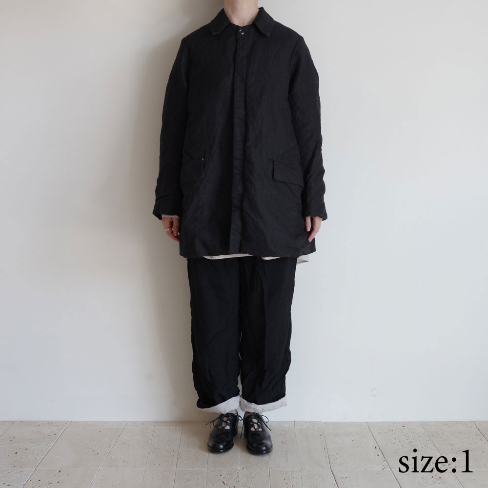 GARMENT REPRODUCTION OF WORKERS : PEDDLERS COAT BAL COLLAR (WASABI BLACK)