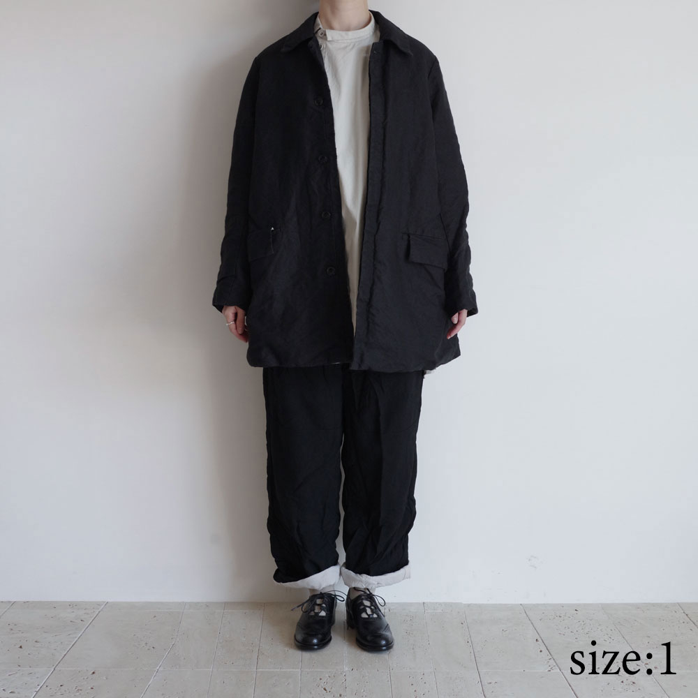 GARMENT REPRODUCTION OF WORKERS : PEDDLERS COAT BAL COLLAR (WASABI BLACK)
