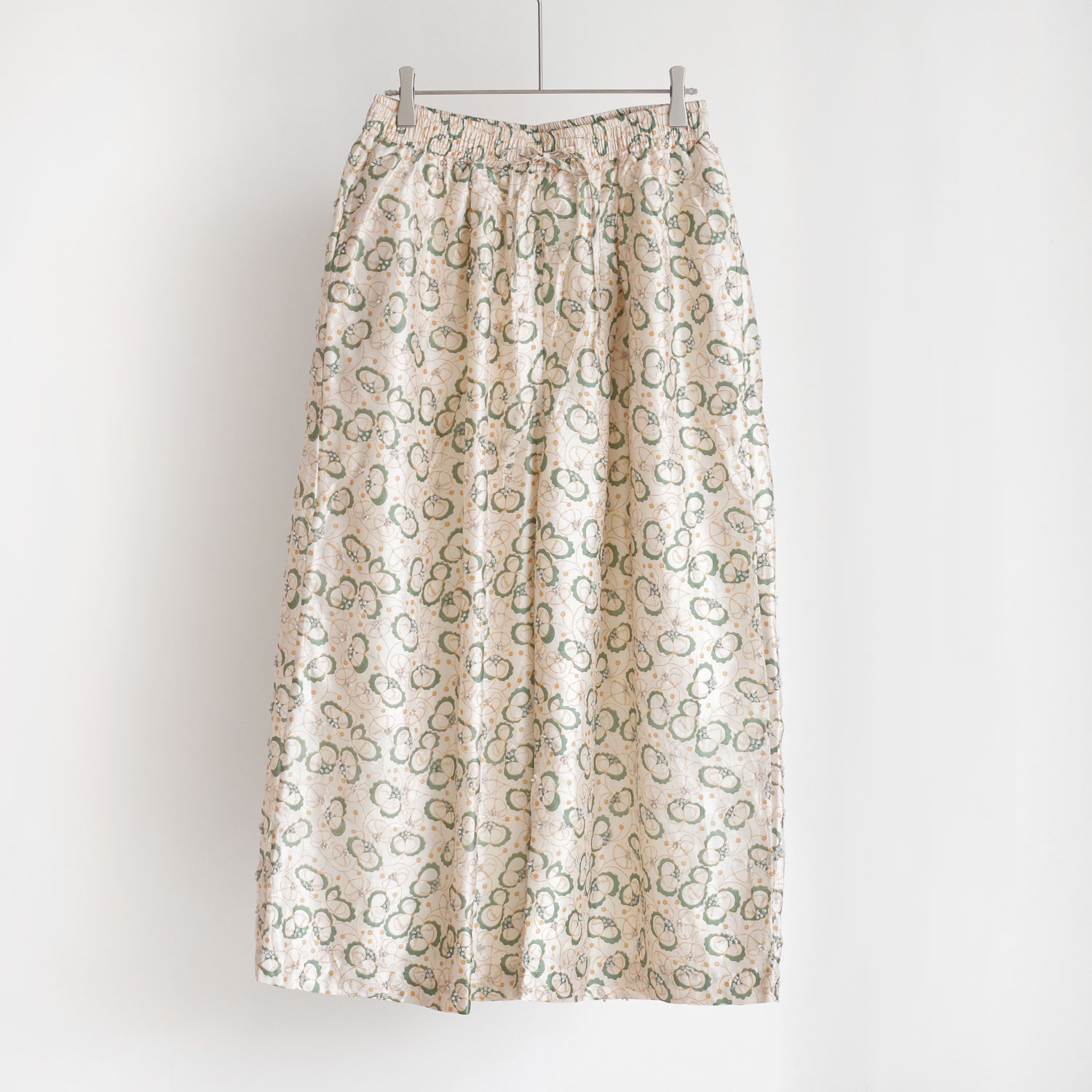 BUNON �֥Υ� : Embroidery TuckPants �ץ��ȥѥ�� (Musk Green)