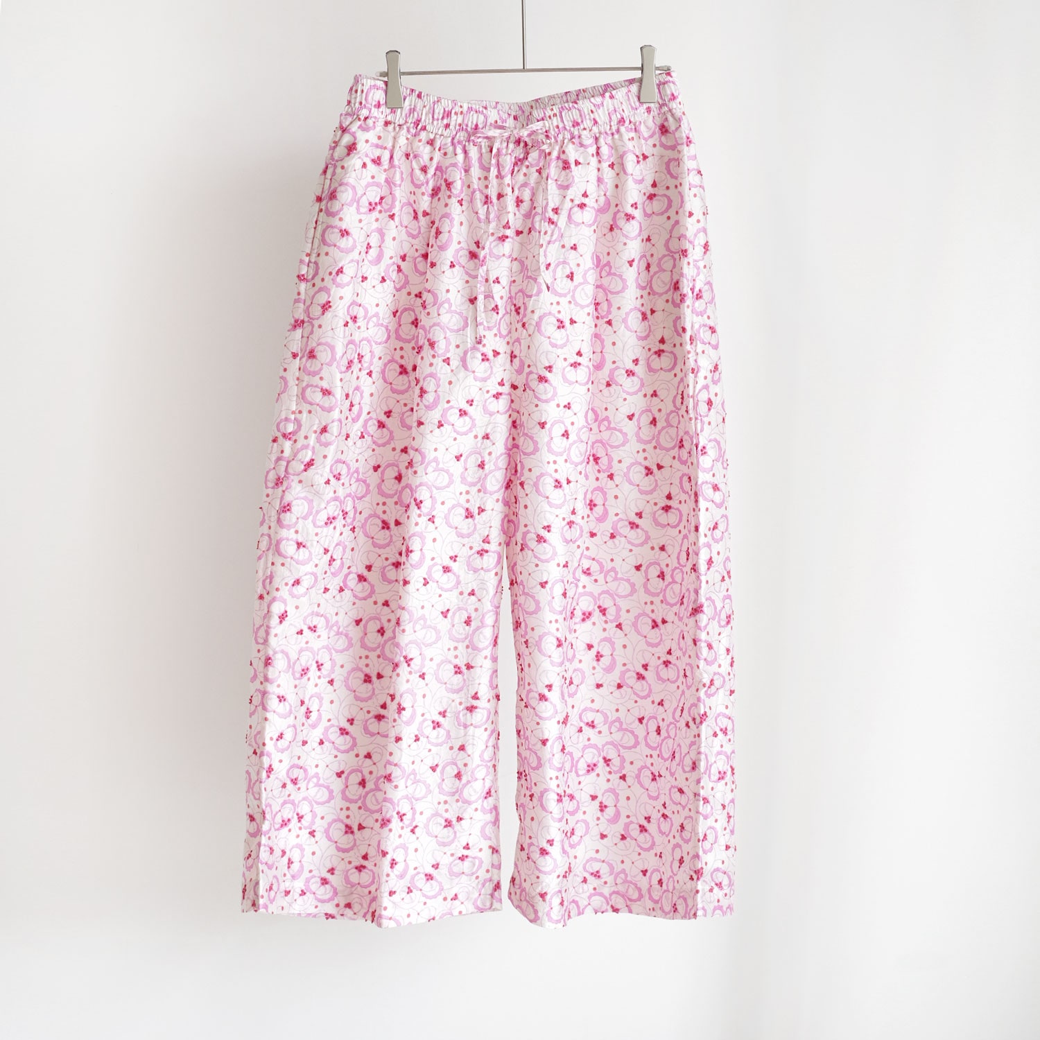 BUNON ブノン : Embroidery TuckPants プリントパンツ (Musk