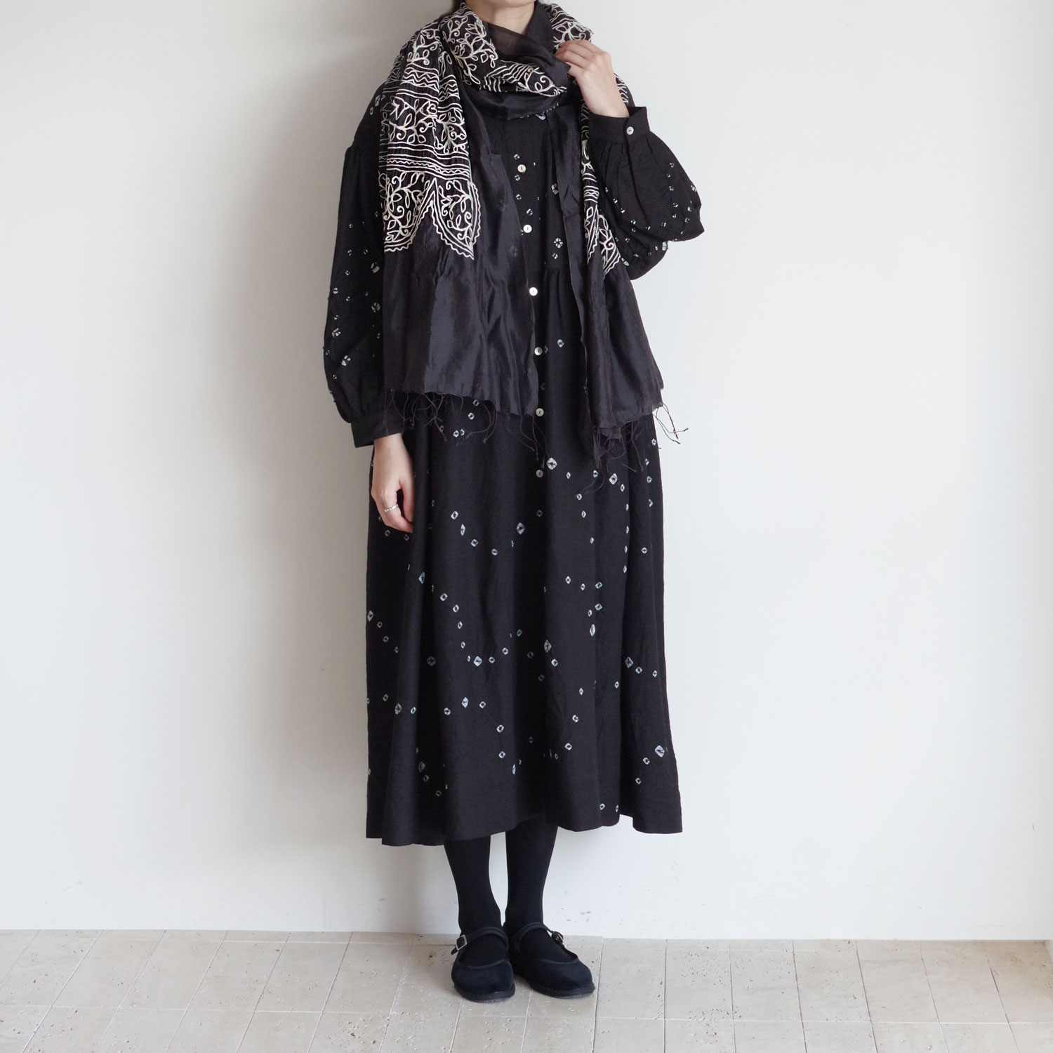 maku textiles �ޥ��ƥ��������륺 : BIRGIT �ɽ����륯���ȡ��� (BLACK)