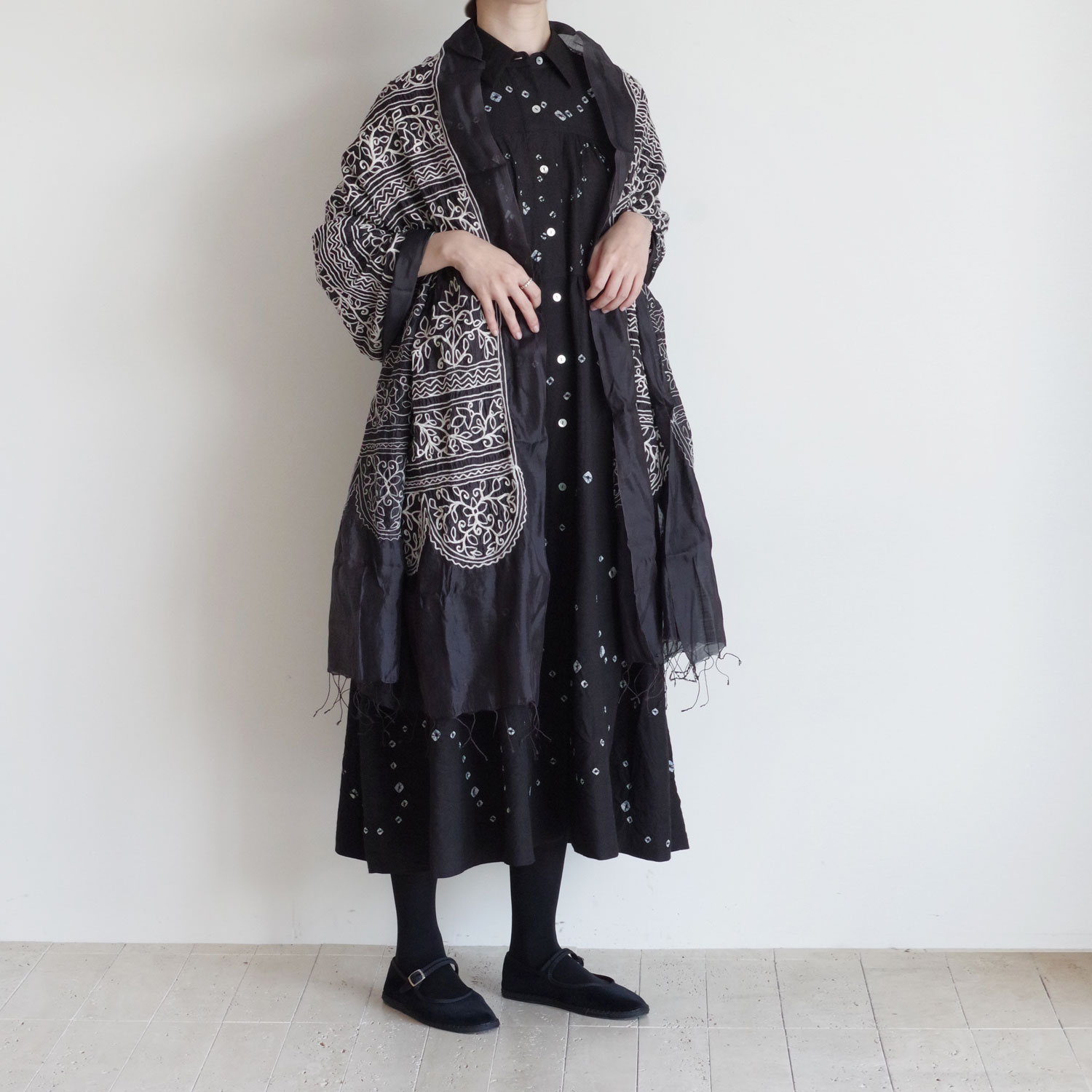 maku textiles �ޥ��ƥ��������륺 : BIRGIT �ɽ����륯���ȡ��� (BLACK)