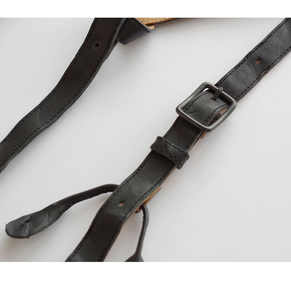 GARMENT REPRODUCTION OF WORKERS : LEATHER SUSPENDER BLACK �쥶�������ڥ����