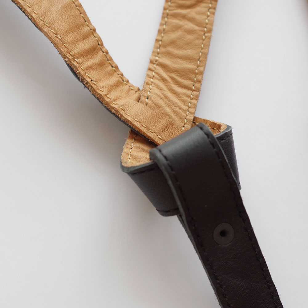 GARMENT REPRODUCTION OF WORKERS : LEATHER SUSPENDER BLACK �쥶�������ڥ����