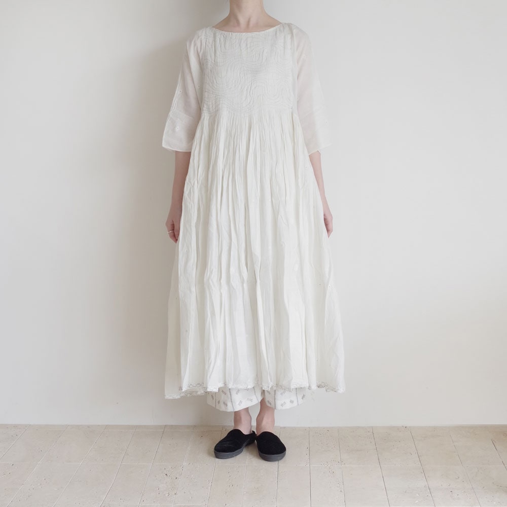 makuテキスタイル ワンピース maku textile カディコットン藍染