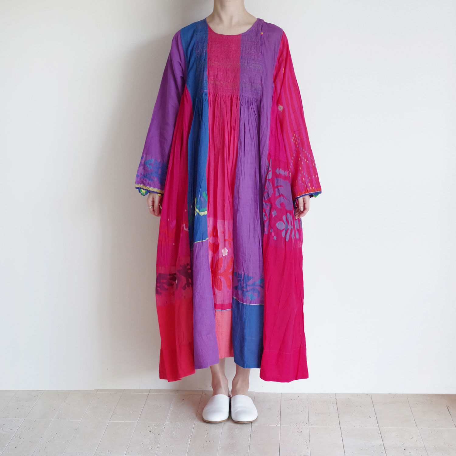 injiri インジリ : Jodhpur-53 染めワンピース (Pink
