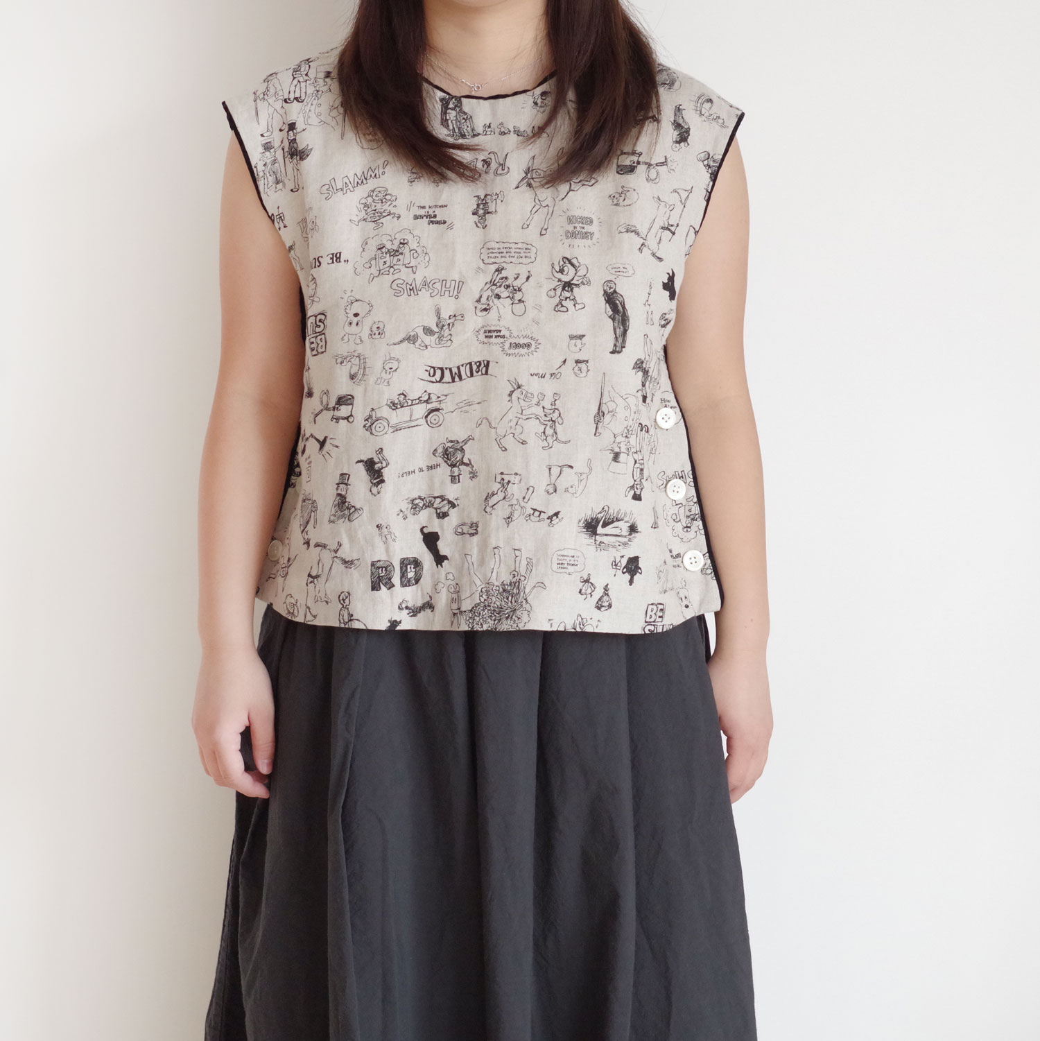 R&D.M.Co- ������ɥޥ󥺥ơ��顼 : GRAFFITI TRIMING BUTTON BIB �٥��� 