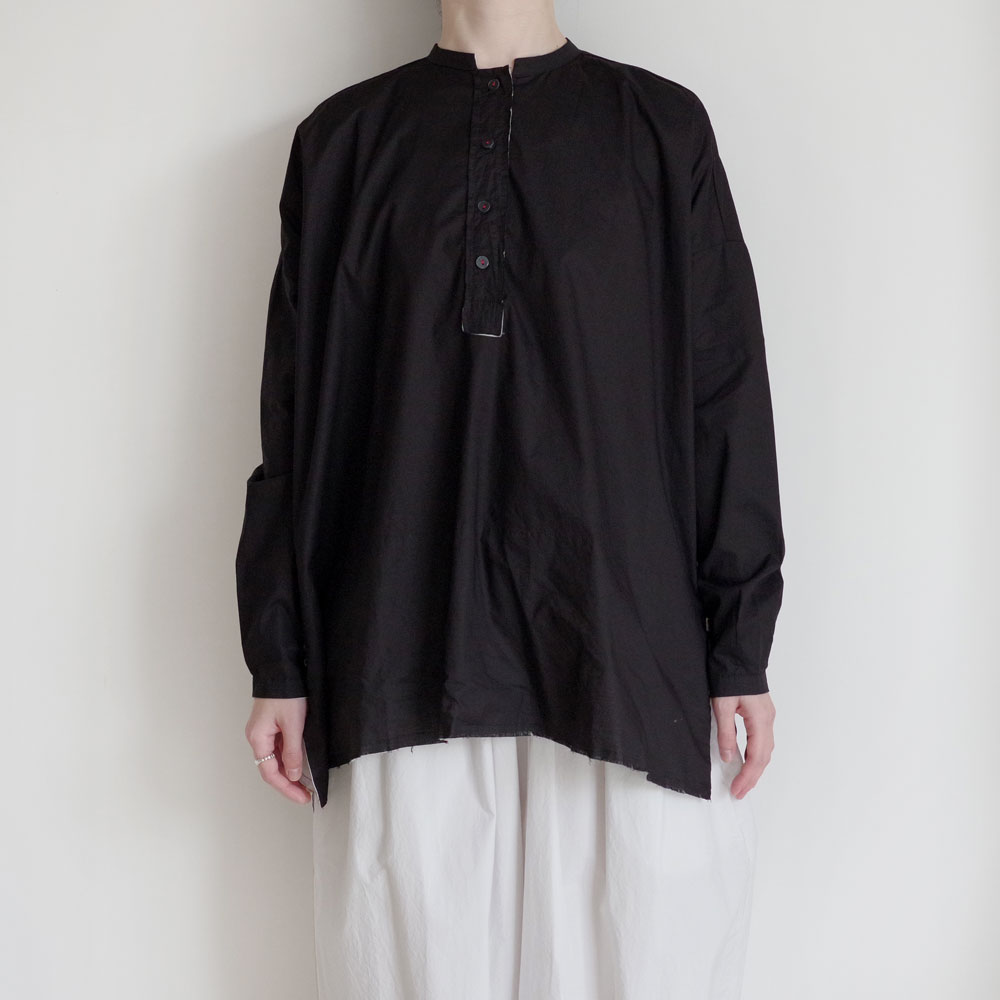 H+ HANNOH WESSEL ���å���ץ�她���Ρ��������� : SHIRT Celel �ץ륪���С����ե��������顼�����(BLACK)