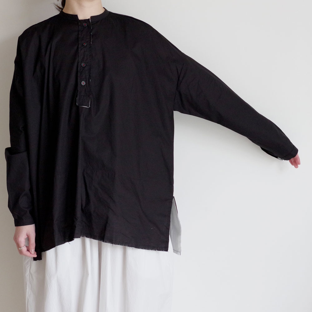 H+ HANNOH WESSEL ���å���ץ�她���Ρ��������� : SHIRT Celel �ץ륪���С����ե��������顼�����(BLACK)