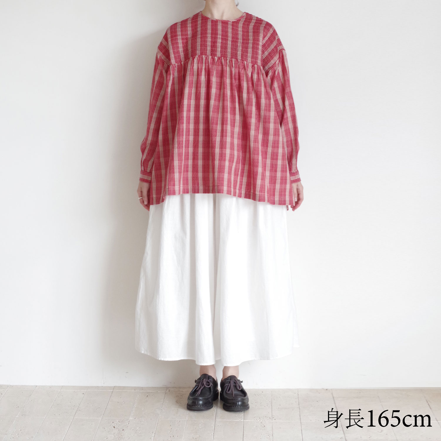 maison de soil �᥾��ɥ����� : BACK OPENING PULLOVER WITH MINI PINTUCK �֥饦��