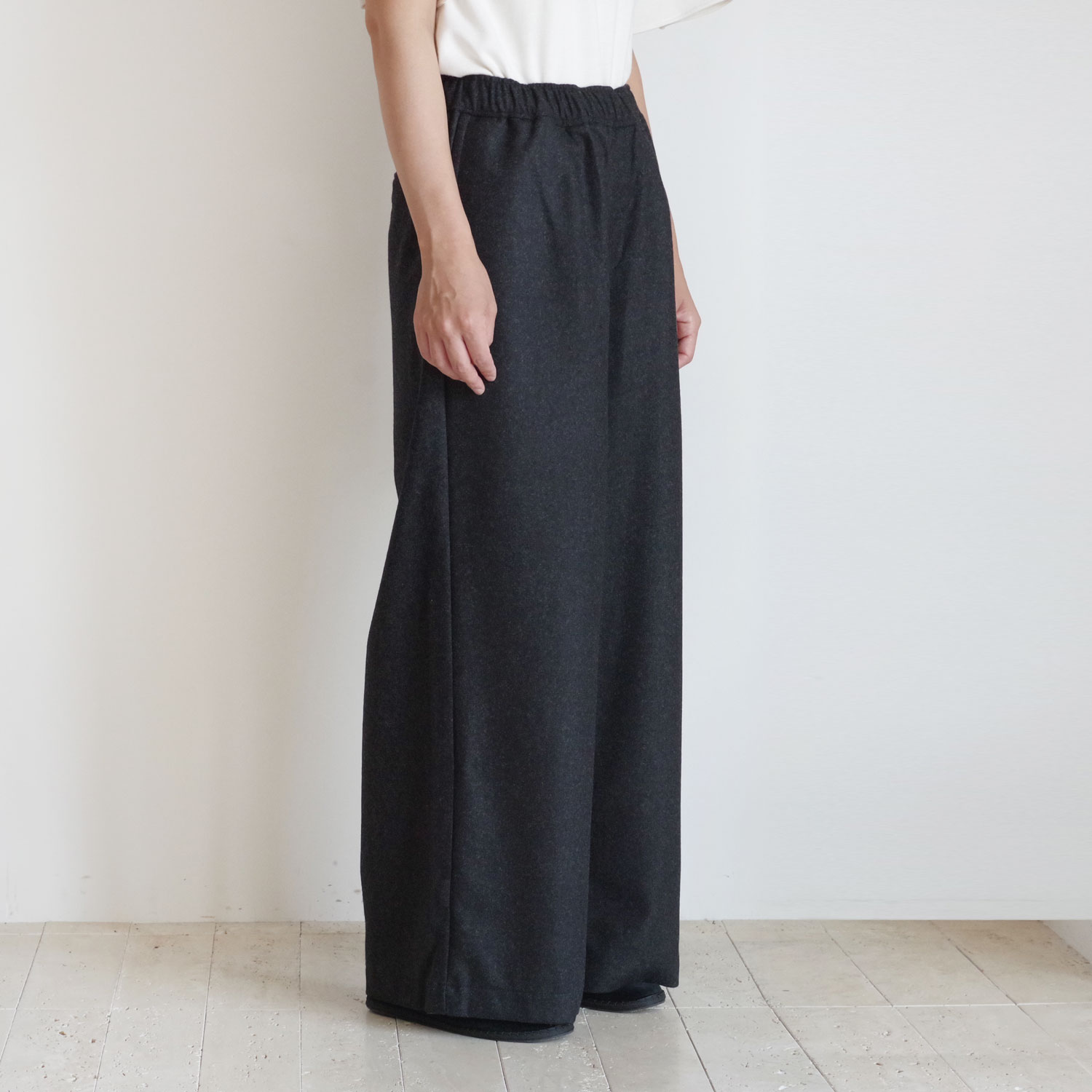 maison de soil ᥾ɥ : WOOL FLANNEL EASY WIDE PANTS 磻ɥѥ