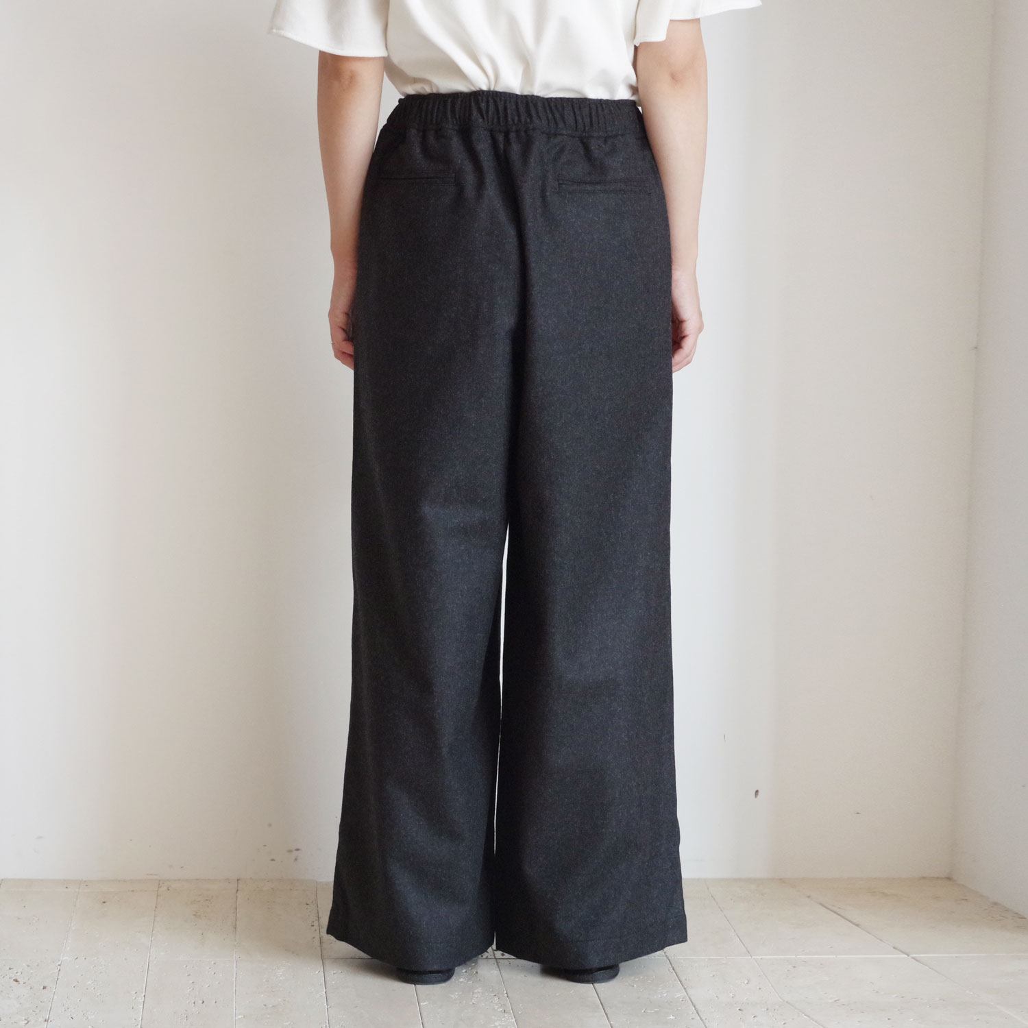 maison de soil ᥾ɥ : WOOL FLANNEL EASY WIDE PANTS 磻ɥѥ