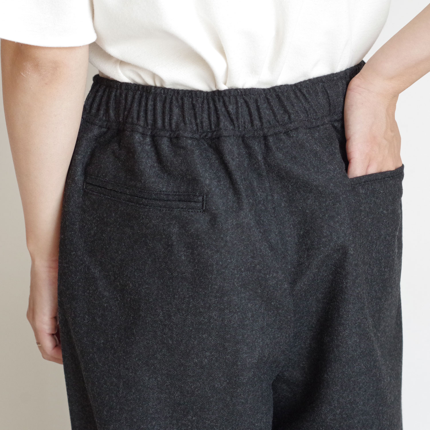 maison de soil ᥾ɥ : WOOL FLANNEL EASY WIDE PANTS 磻ɥѥ